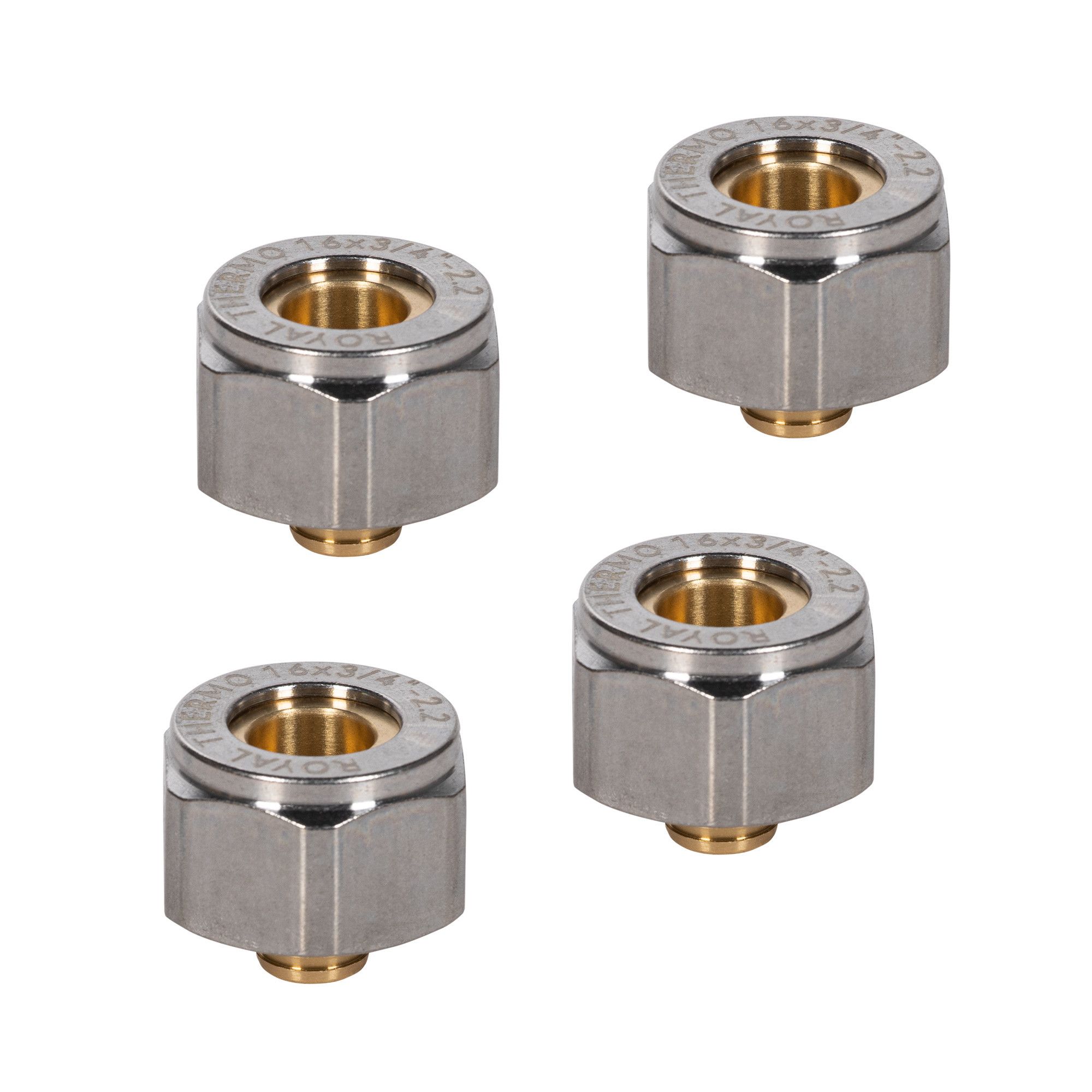 Переходники коллекторные Royal Thermo евроконус 16x2.2 мм 3/4 4 шт RTFAL1628u