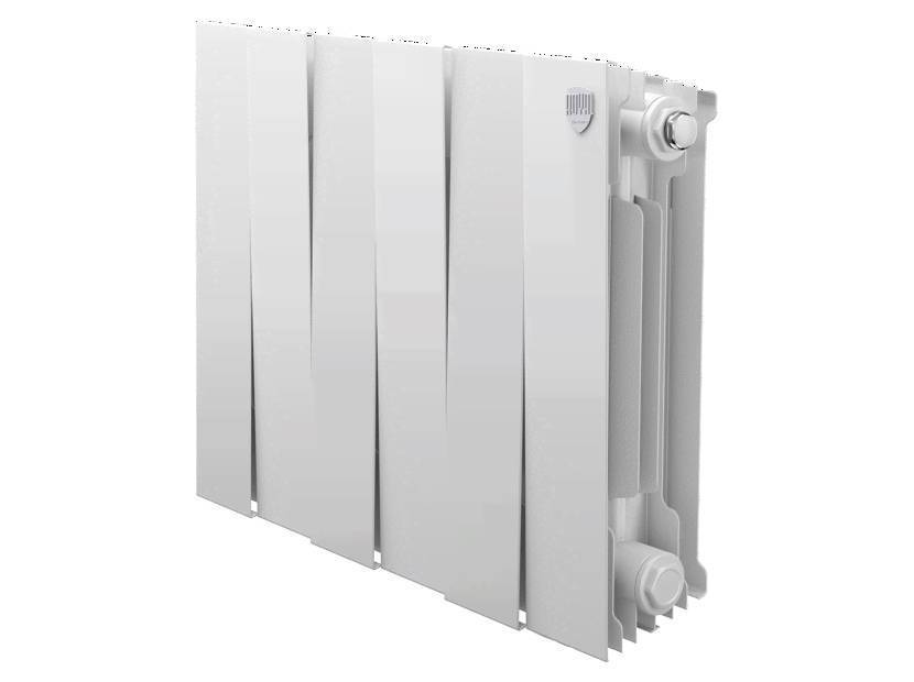 Радиатор биметаллический Royal Thermo PianoForte 300 Bianco Traffico 6 секций боковое подключение RAL 9016 НС-1346051
