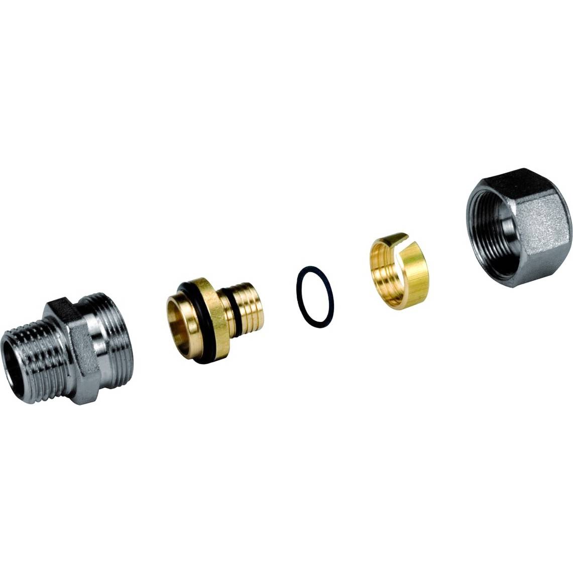 Фитинг прямой Giacomini НР 1/2 x 16x2 мм R187MX048