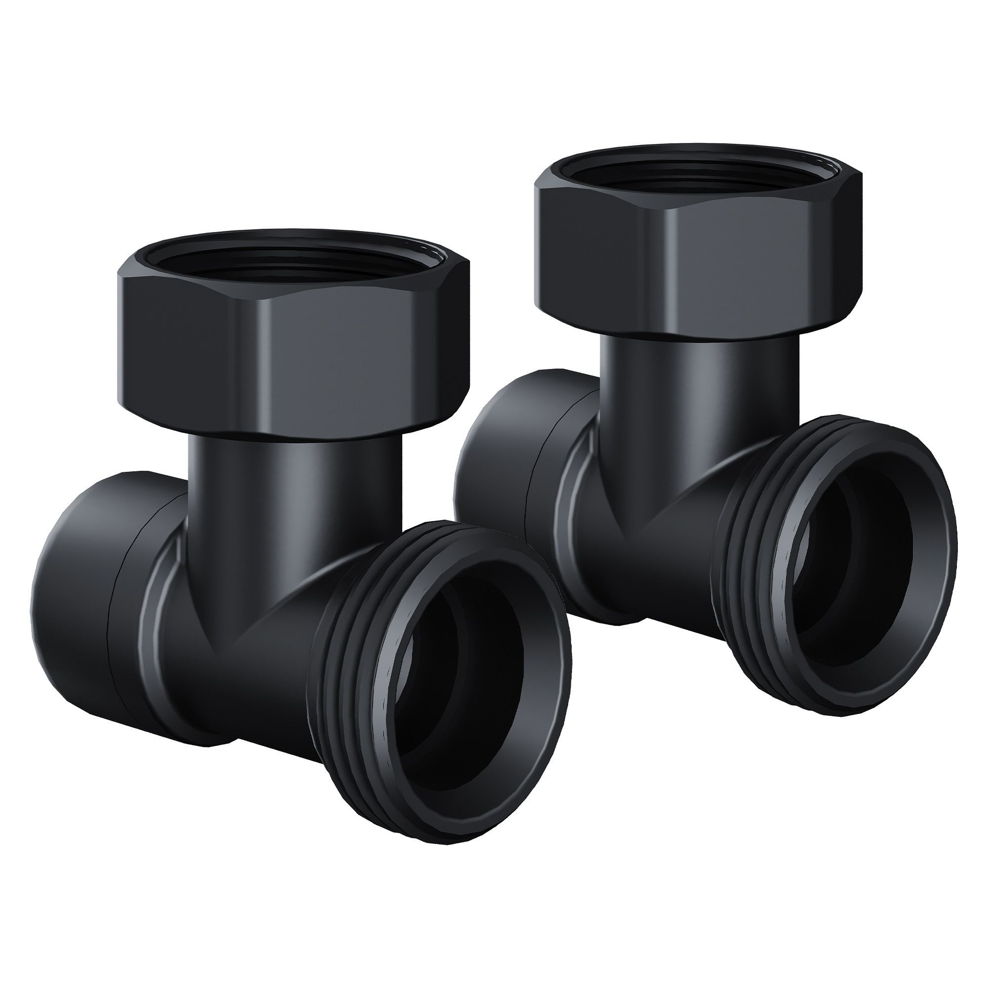 Набор нижнего подключения Royal Thermo Design угловой раздельный 3/4х3/4ЕК (черный)