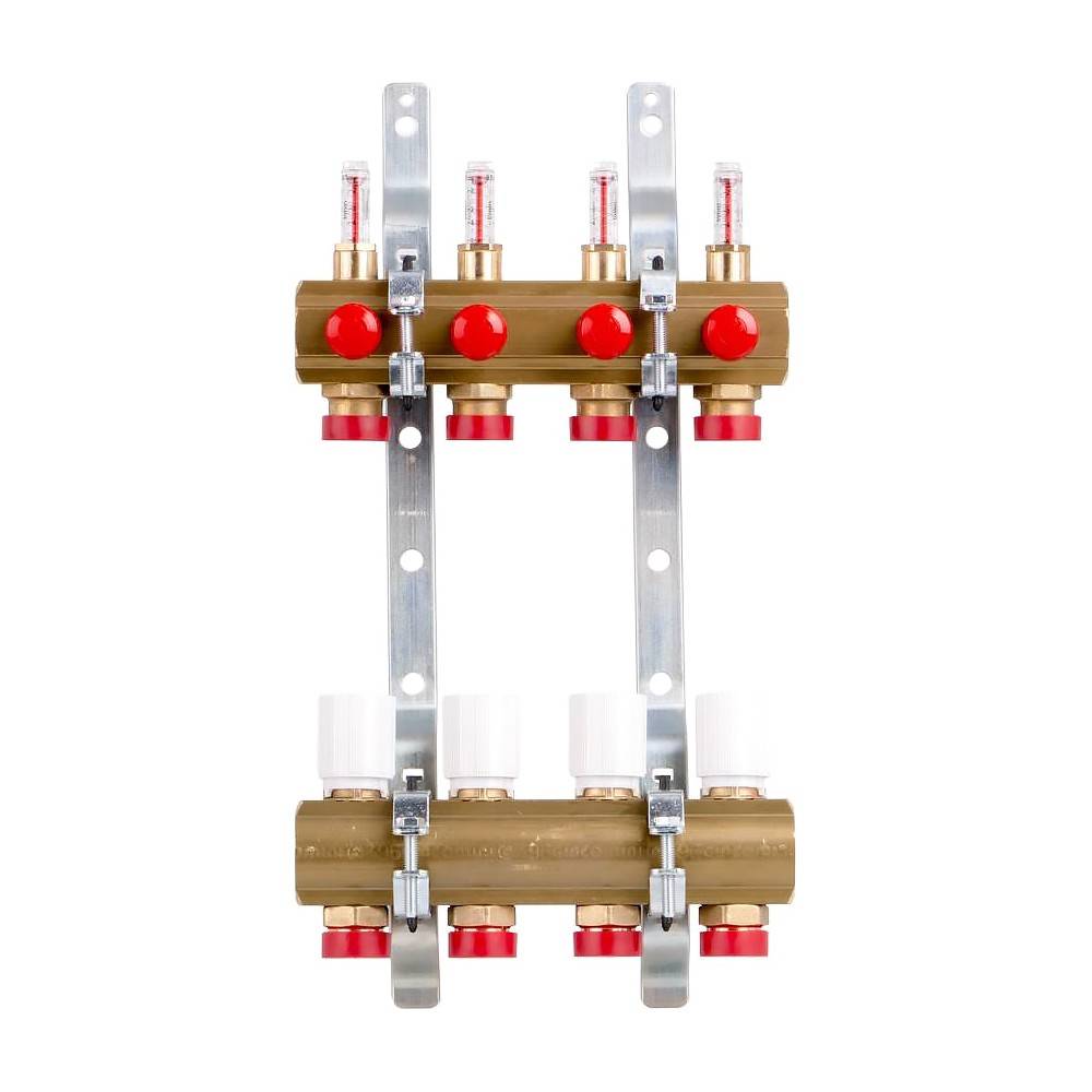 Коллекторный узел Giacomini R553F с расходомерами 1 x 18 на 3 выхода R553FZY003