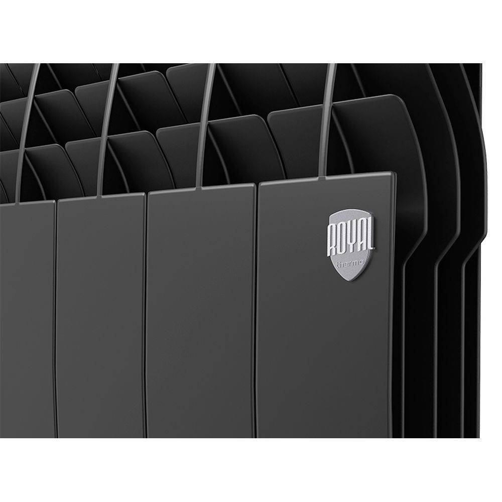 Радиатор биметаллический Royal Thermo BiLiner 350 Noir Sable VR 4 секции нижнее подключение НС-1196733