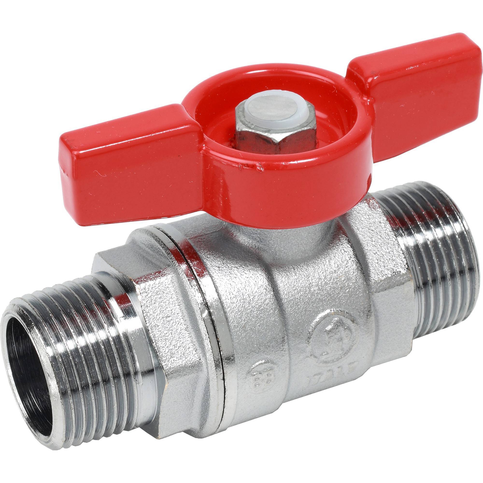 Кран шаровой Giacomini R253 1 1/4 НР-НР бабочка R253X006