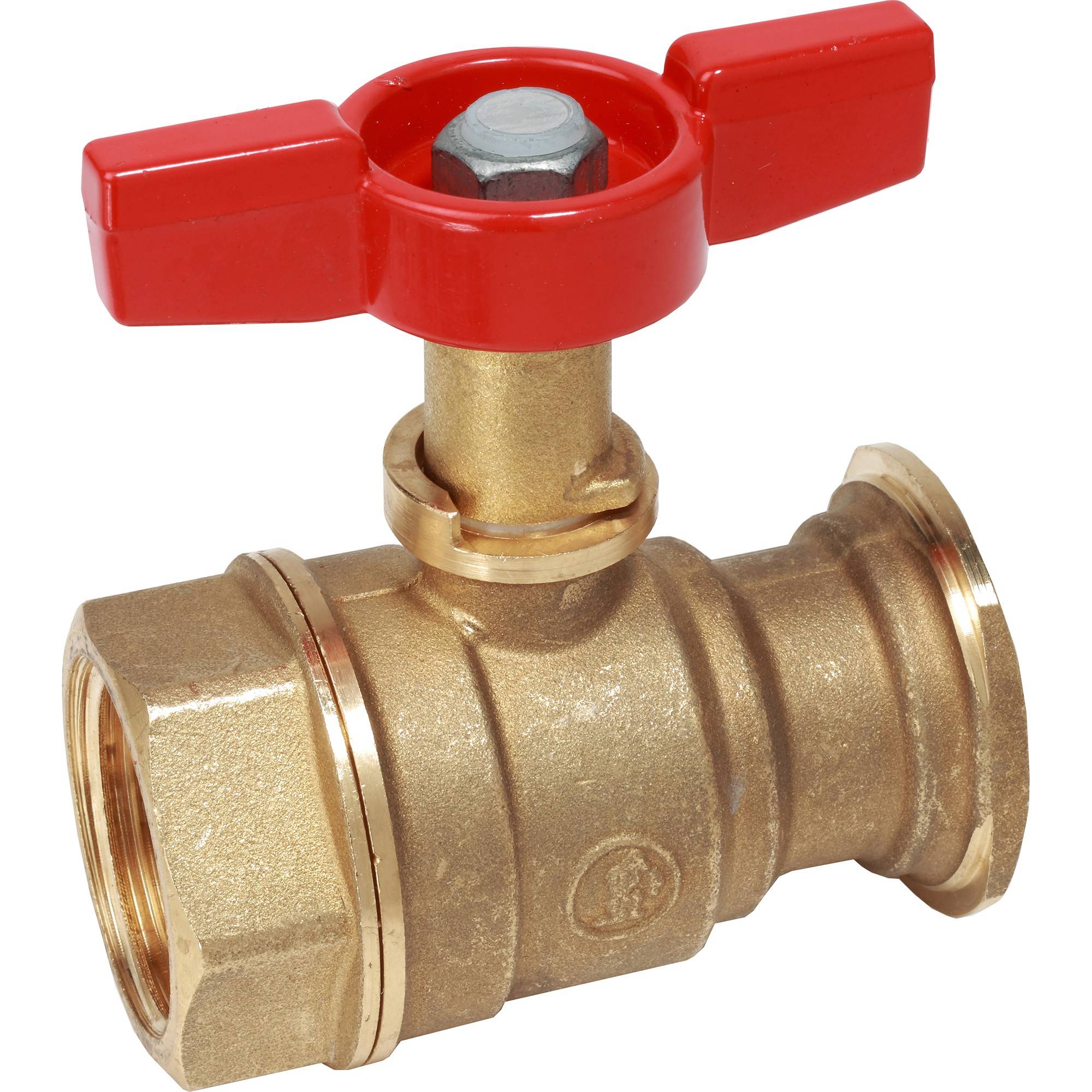 Кран шаровой Giacomini R285 1 ВР x 1 1/2 для насоса с ручкой-бабочкой R285Y001