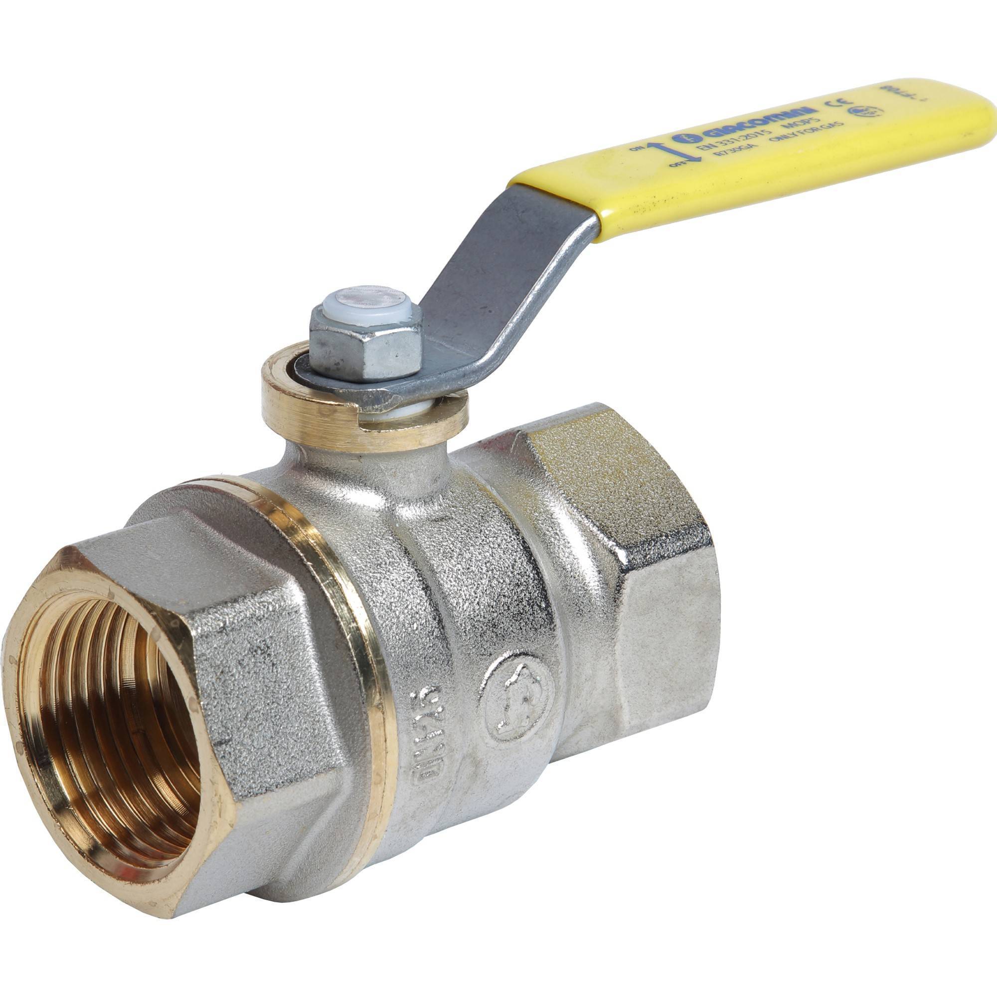 Кран шаровой для газа Giacomini R730GA 1 1/4 ВР-ВР рычаг R730GAX006