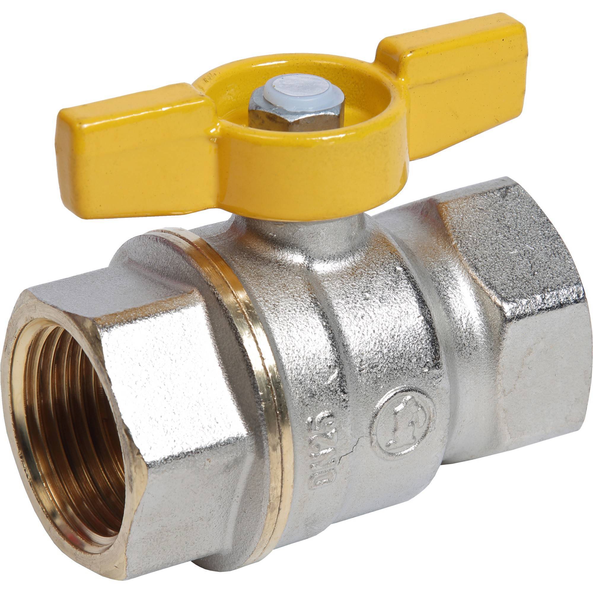 Кран шаровой для газа Giacomini R731GA 1 1/4 ВР-ВР бабочка R731GAX006