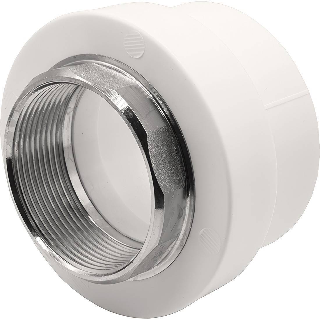 Муфта комбинированная Thermolight PP-R 63x2 ВР под ключ белая 1620505