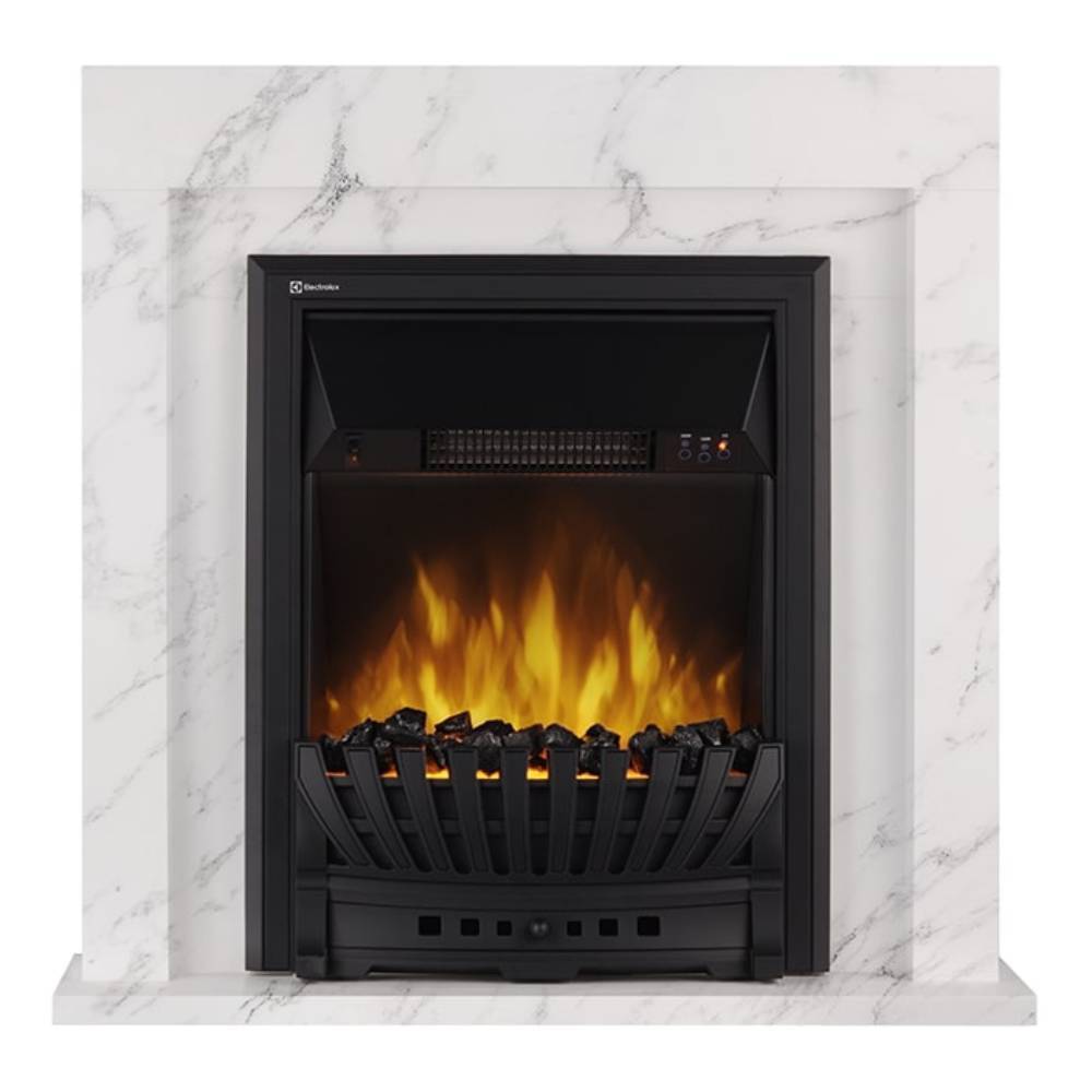 Каминокомплект Firelight Simple Classic с очагом Electrolux EFP/P-1020LS белый мрамор НС-1341148