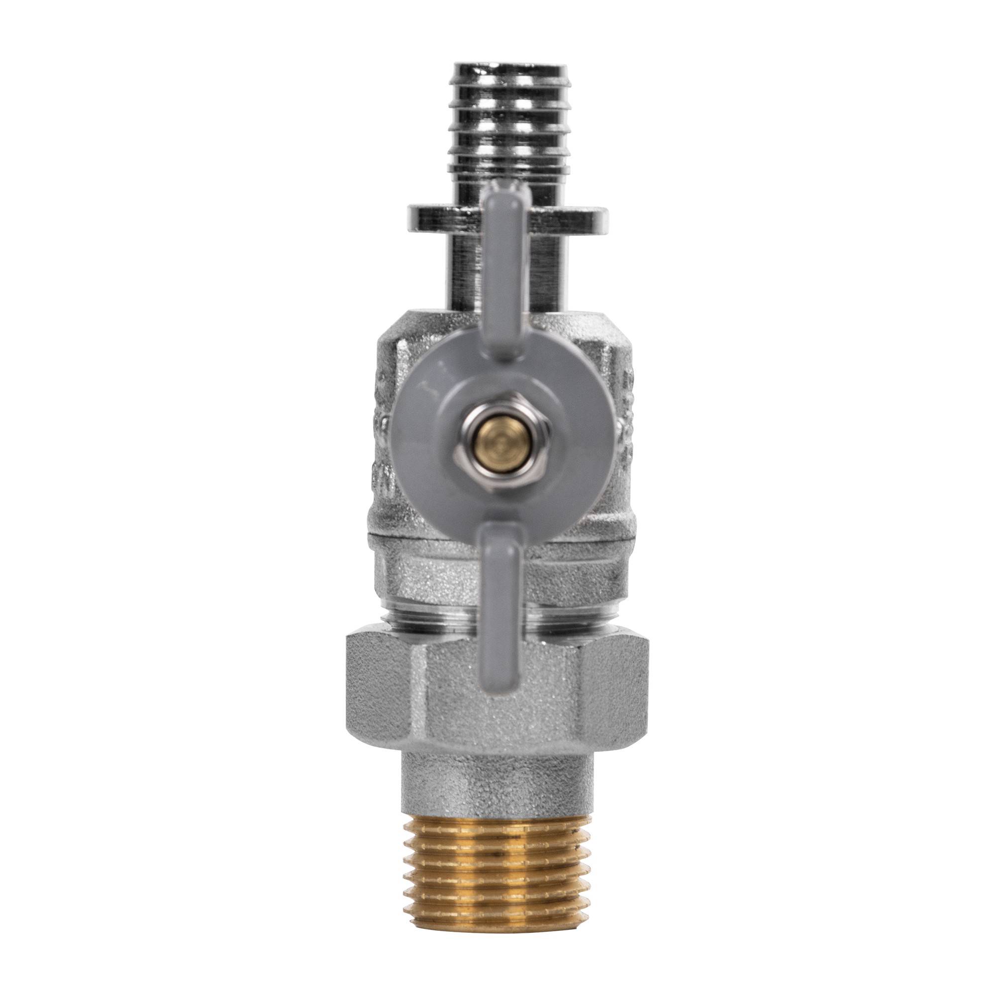 Кран шаровый с аксиальным соединением Royal Thermo 16x1/2 НГ RTE 07.016