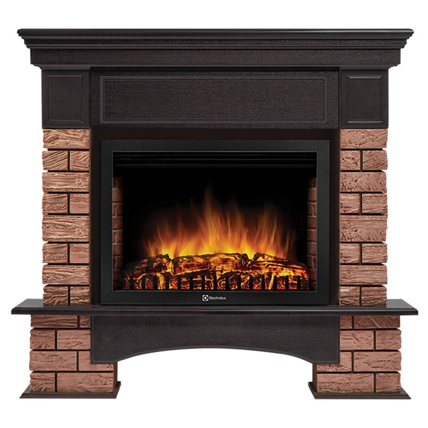 Портал для электрокамина Firelight Forte Wood 25 темный камень шпон венге НС-1535892