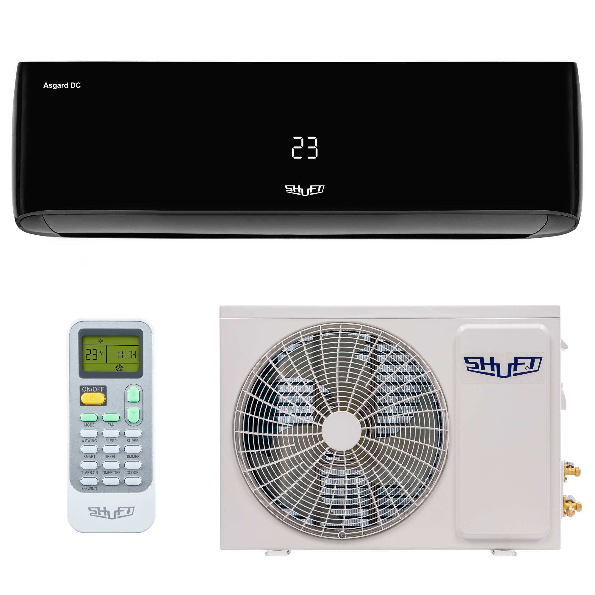 Сплит-система инверторная SHUFT Asgard DC Black SFTHAI-12HN8/BL комплект SFTHAI-12HN8/BL