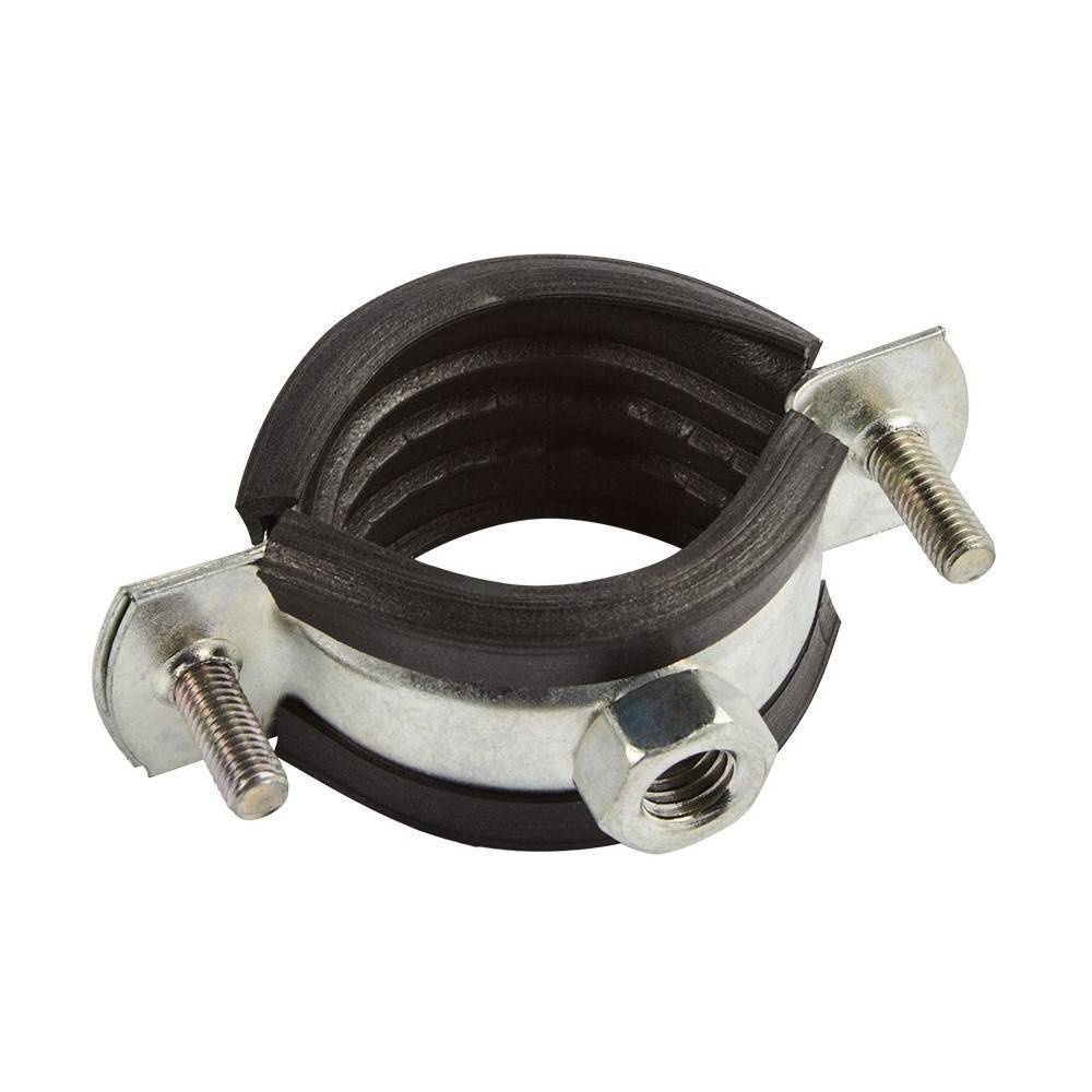 Хомут трубный MasterProf 2 1/2 74-80 мм M8 с резиновым профилем и гайкой 1535300