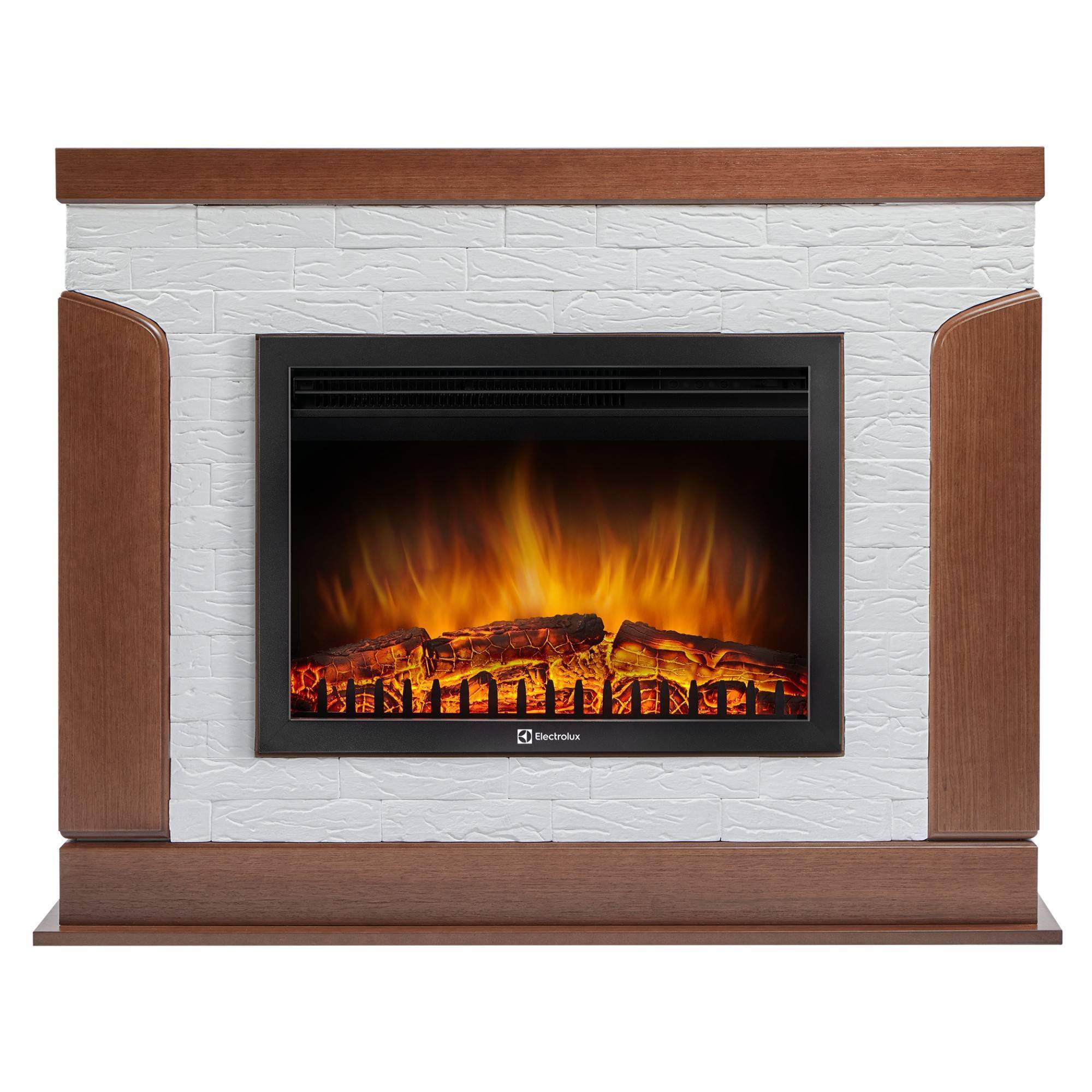 Портал для электрокамина Firelight Prestigio 25 камень белый шпон дуб НС-1524182