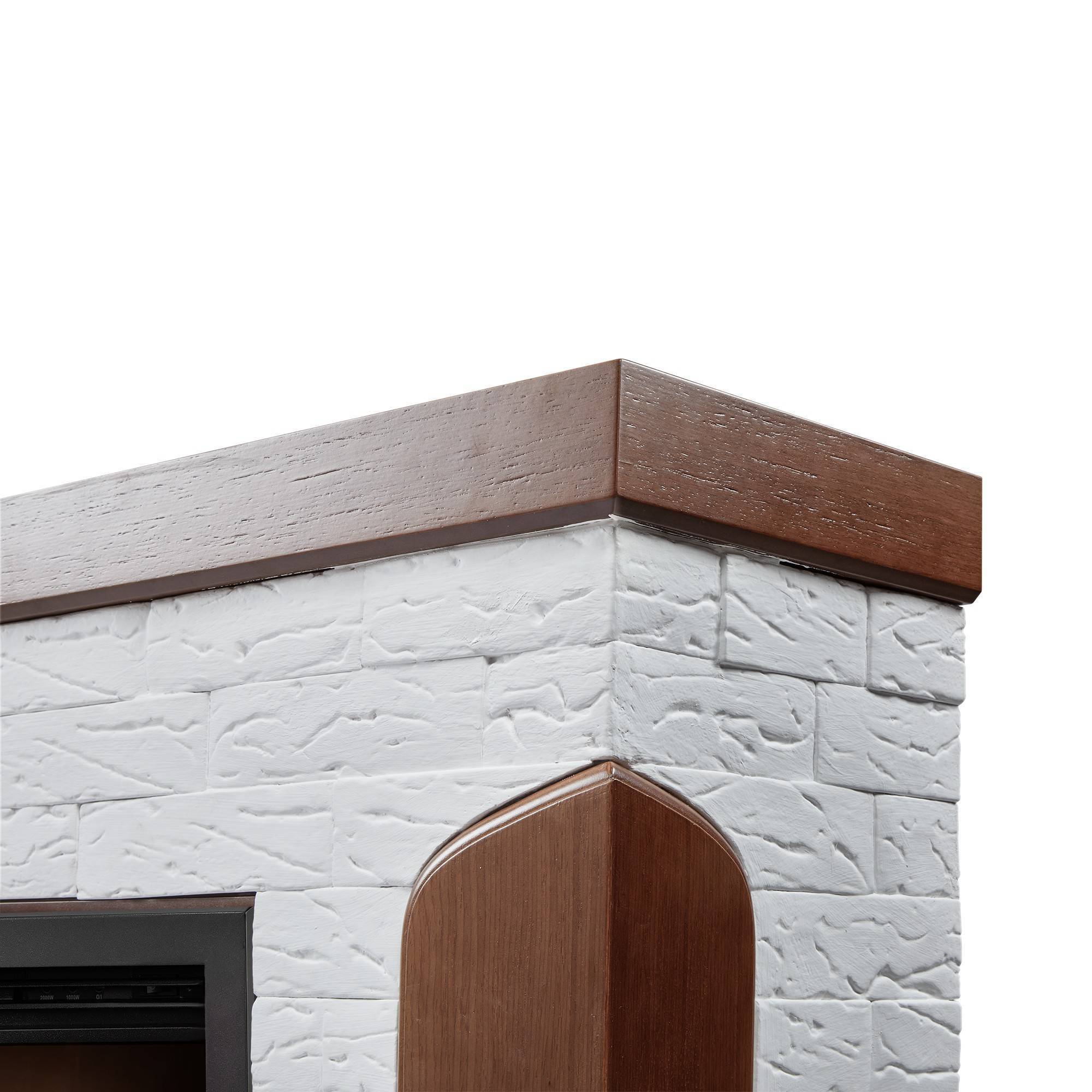 Портал для электрокамина Firelight Prestigio 25 камень белый шпон дуб НС-1524182