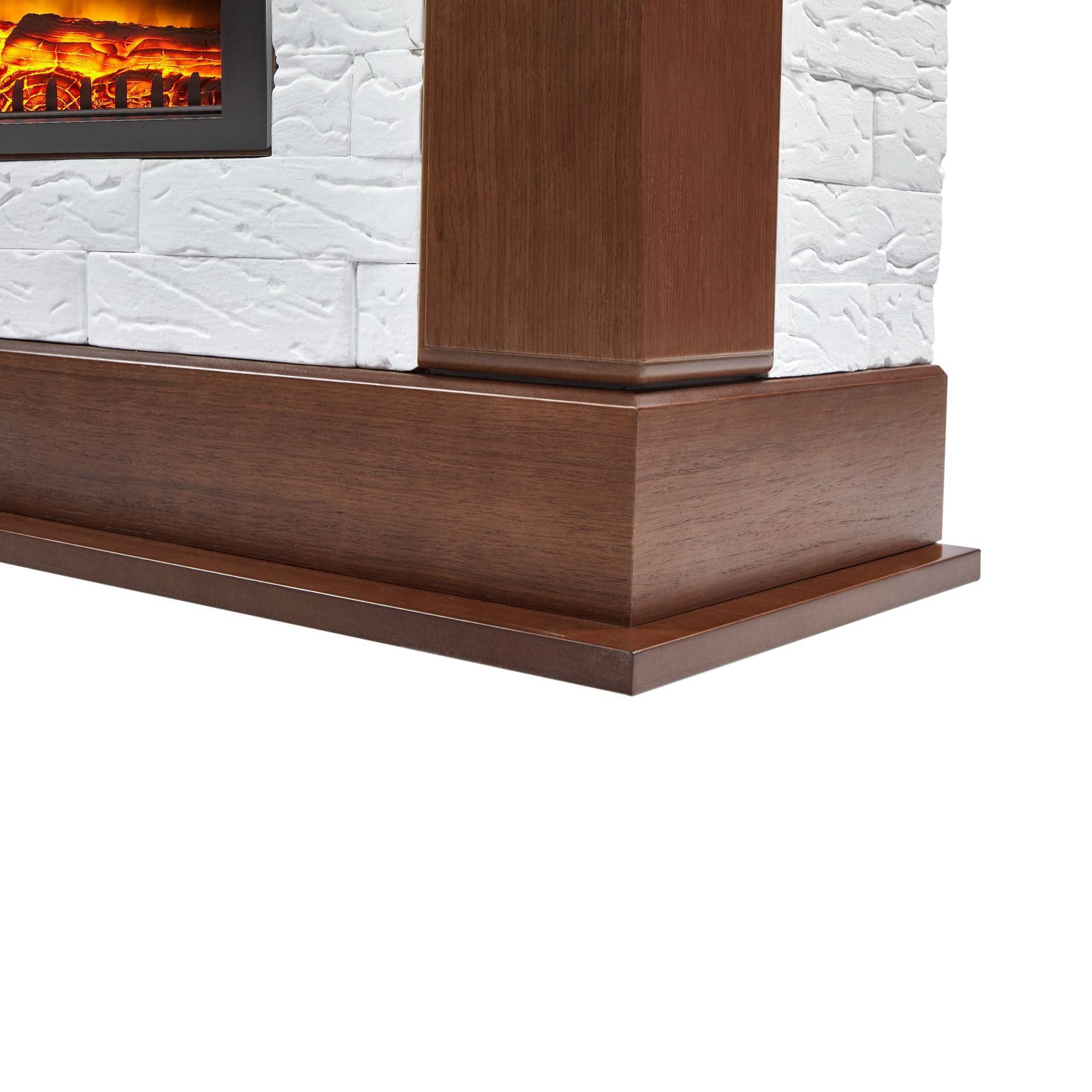 Портал для электрокамина Firelight Prestigio 25 камень белый шпон дуб НС-1524182