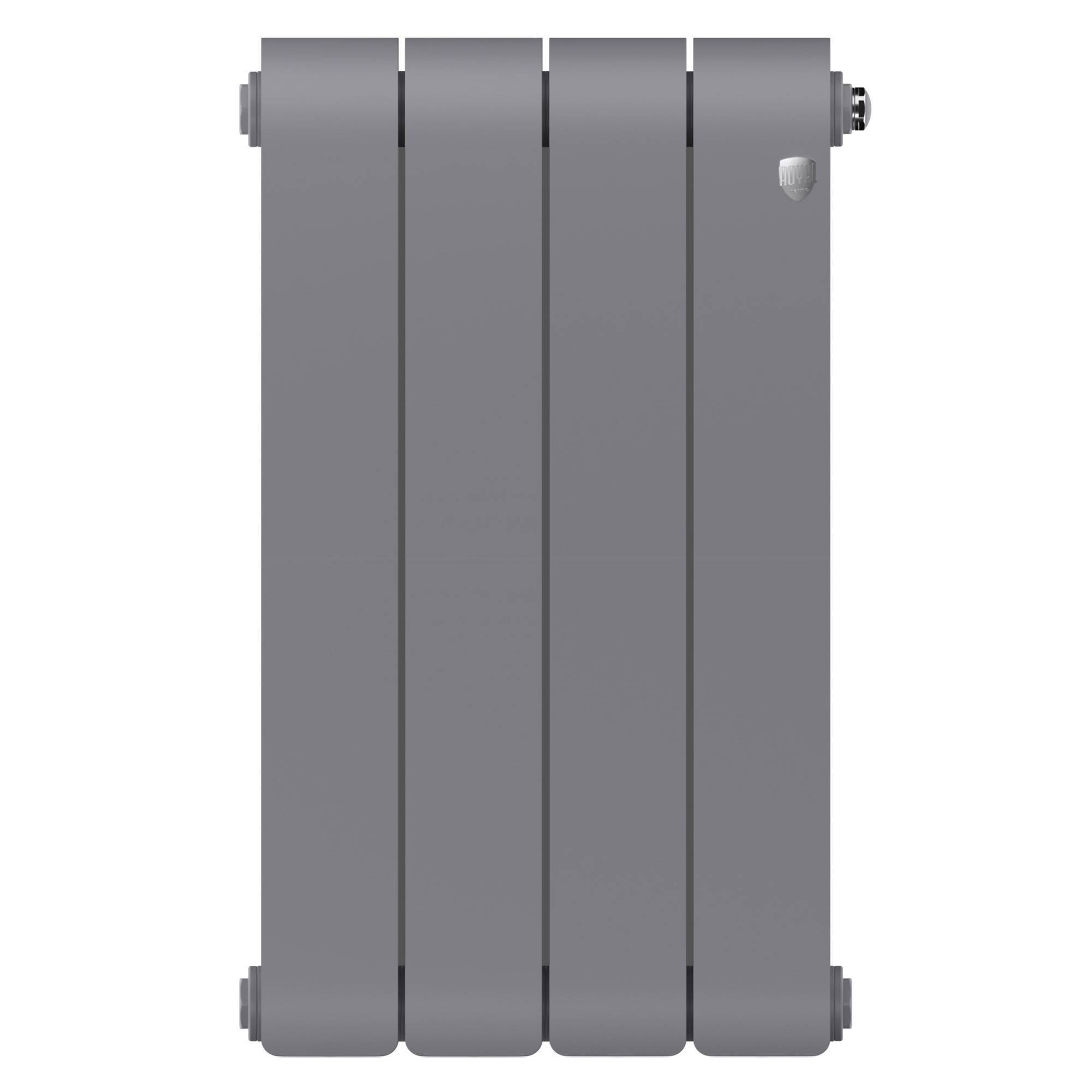 Радиатор биметаллический Royal Thermo Infinity 500 Silver Satin 4 секции боковое подключение НС-1629996