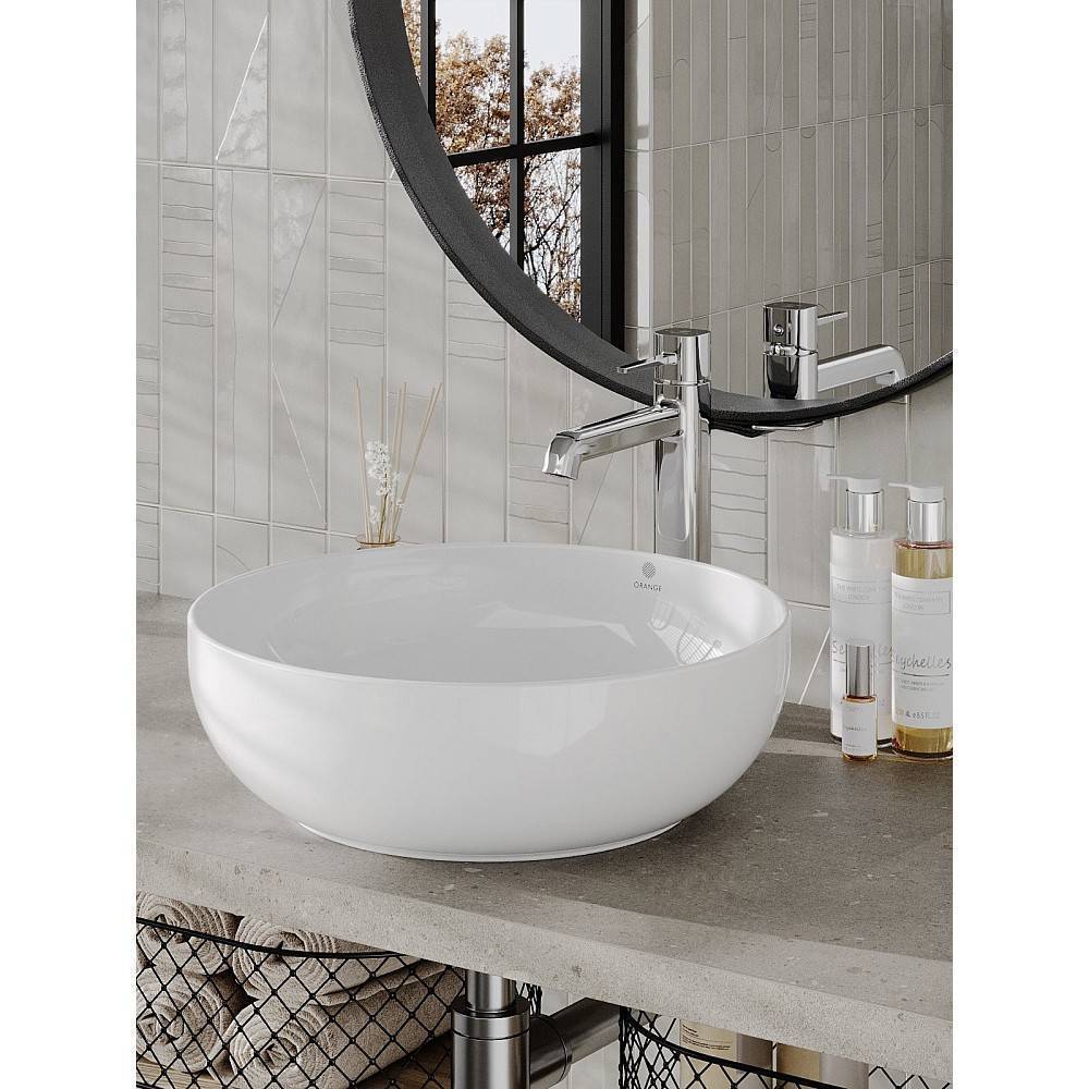 Раковина накладная Orange B07 санфарфор белый глянец B07-420W