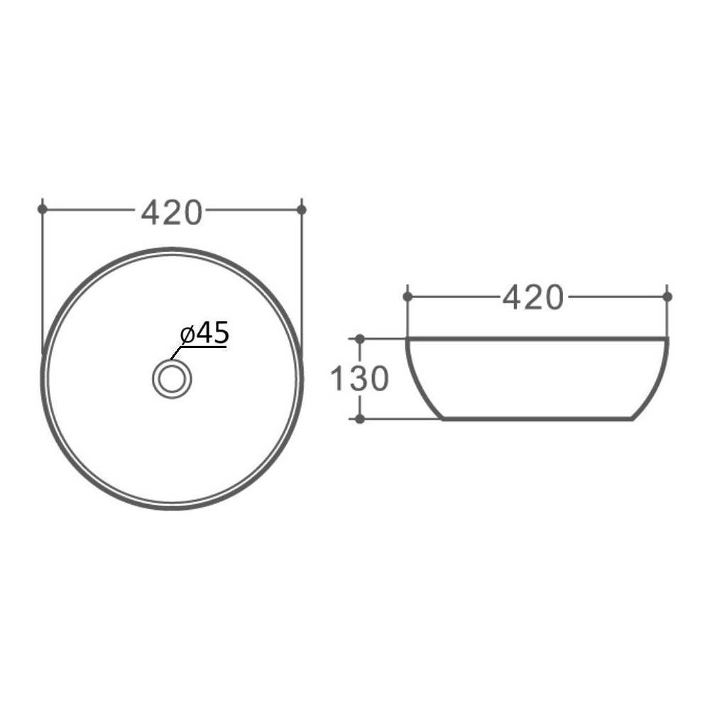 Раковина накладная Orange B07 санфарфор белый глянец B07-420W
