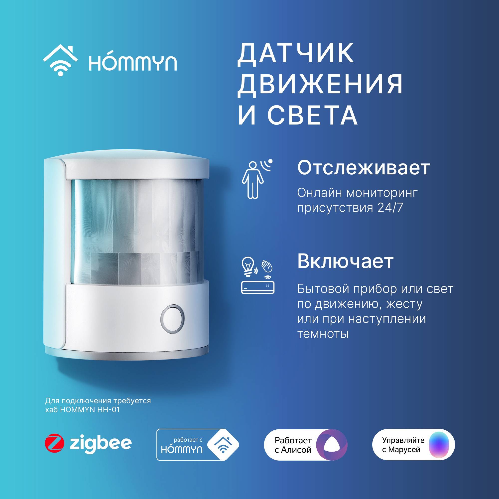 Комплект датчиков безопасности и хаб HOMMYN Старт 3 шт. S3HOMKIT02