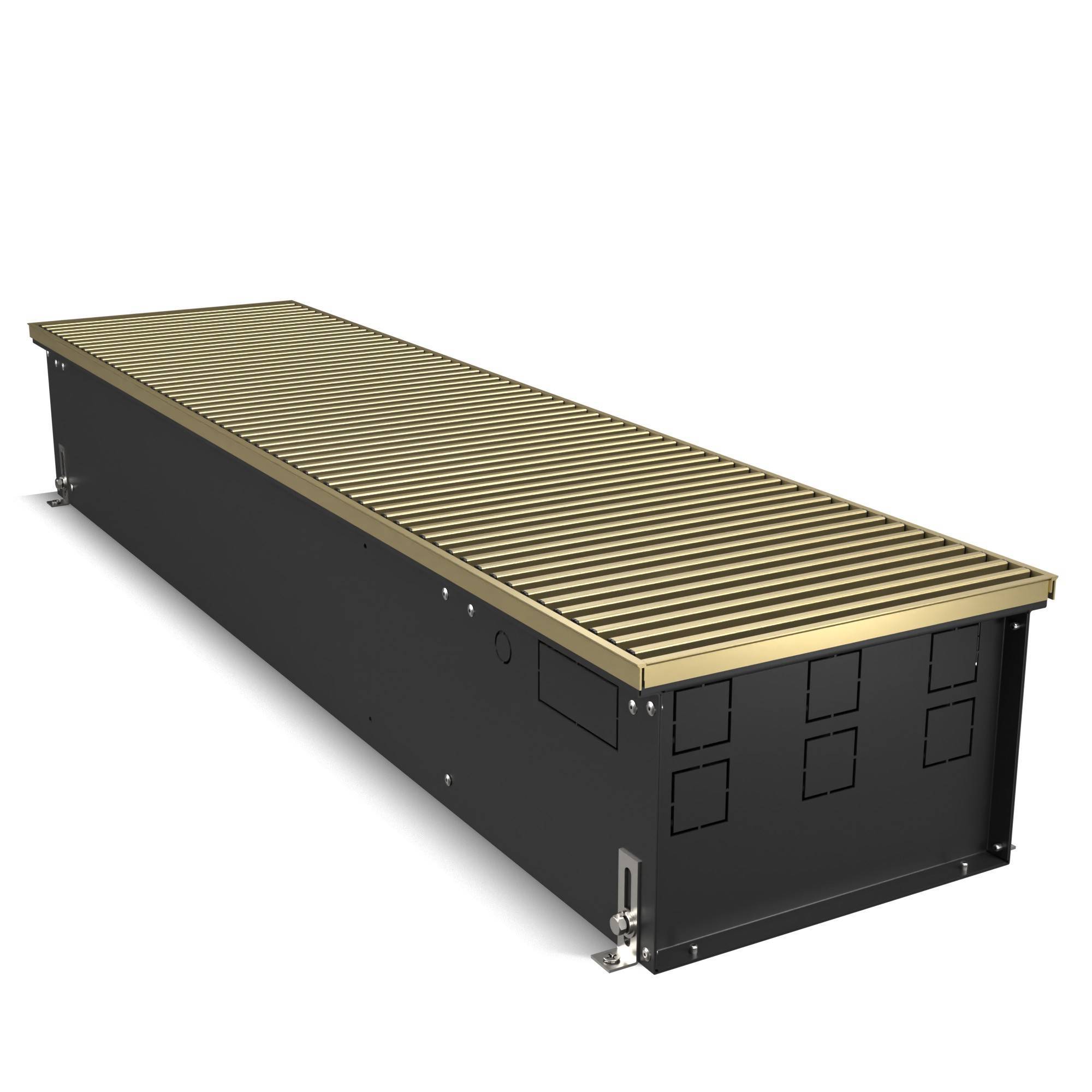 Конвектор внутрипольный Royal Thermo ATRIUM TURBO 190x300x1700 мм с вентилятором Золото 1665412