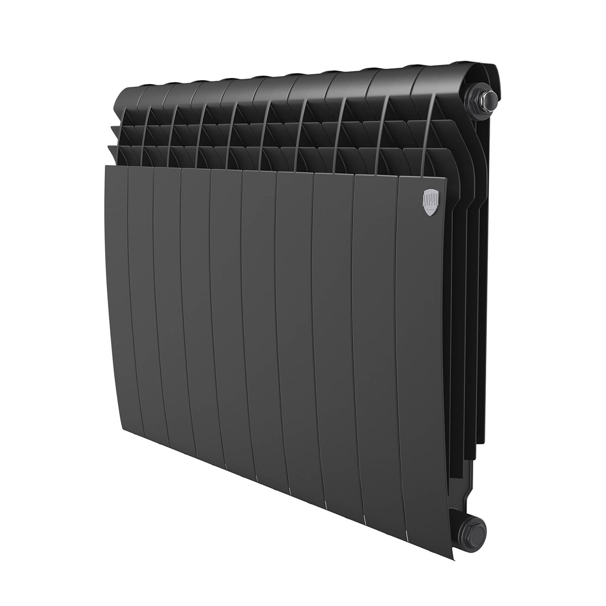 Радиатор биметаллический Royal Thermo BILINER 500 10 секций боковое подключение Чёрный НС-1682285