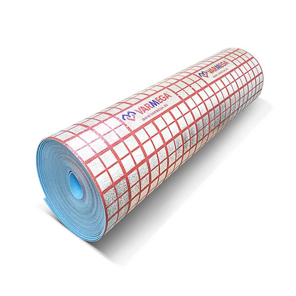 Подложка для теплого пола VARMEGA 3 мм 1.2 х 25 м рулон 30 м2 VM35101