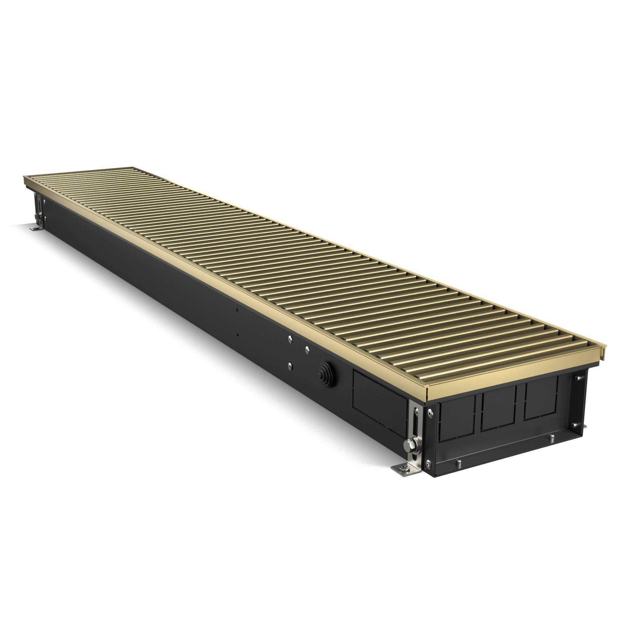 Конвектор внутрипольный Royal Thermo ATRIUM 90x200x2900 мм с решеткой Светлая бронза ATRIUM-90/200/2900-DG-U-LB