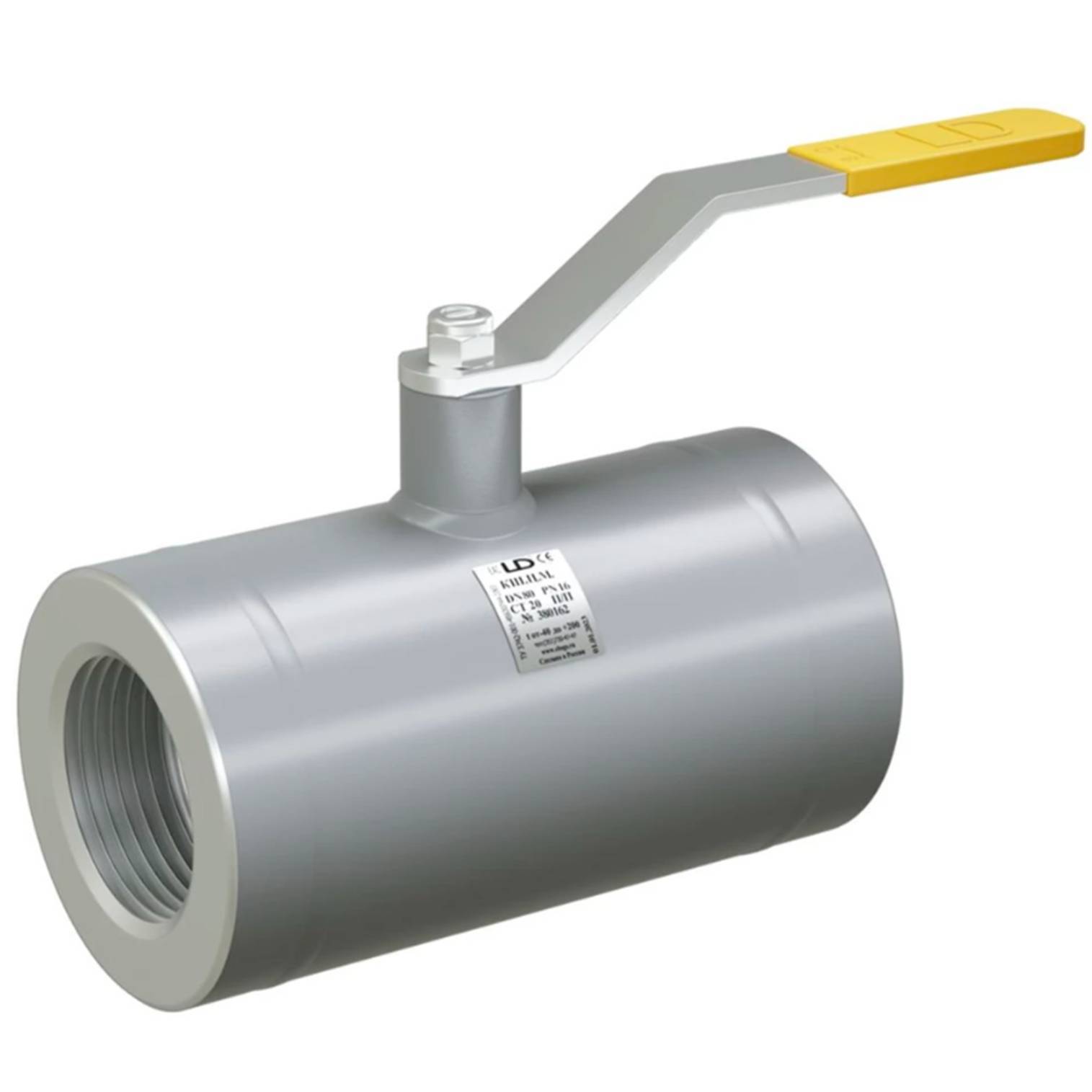 Кран шаровой стальной муфтовый LD Ду 65 Ру 25 неполнопроходной 1716929