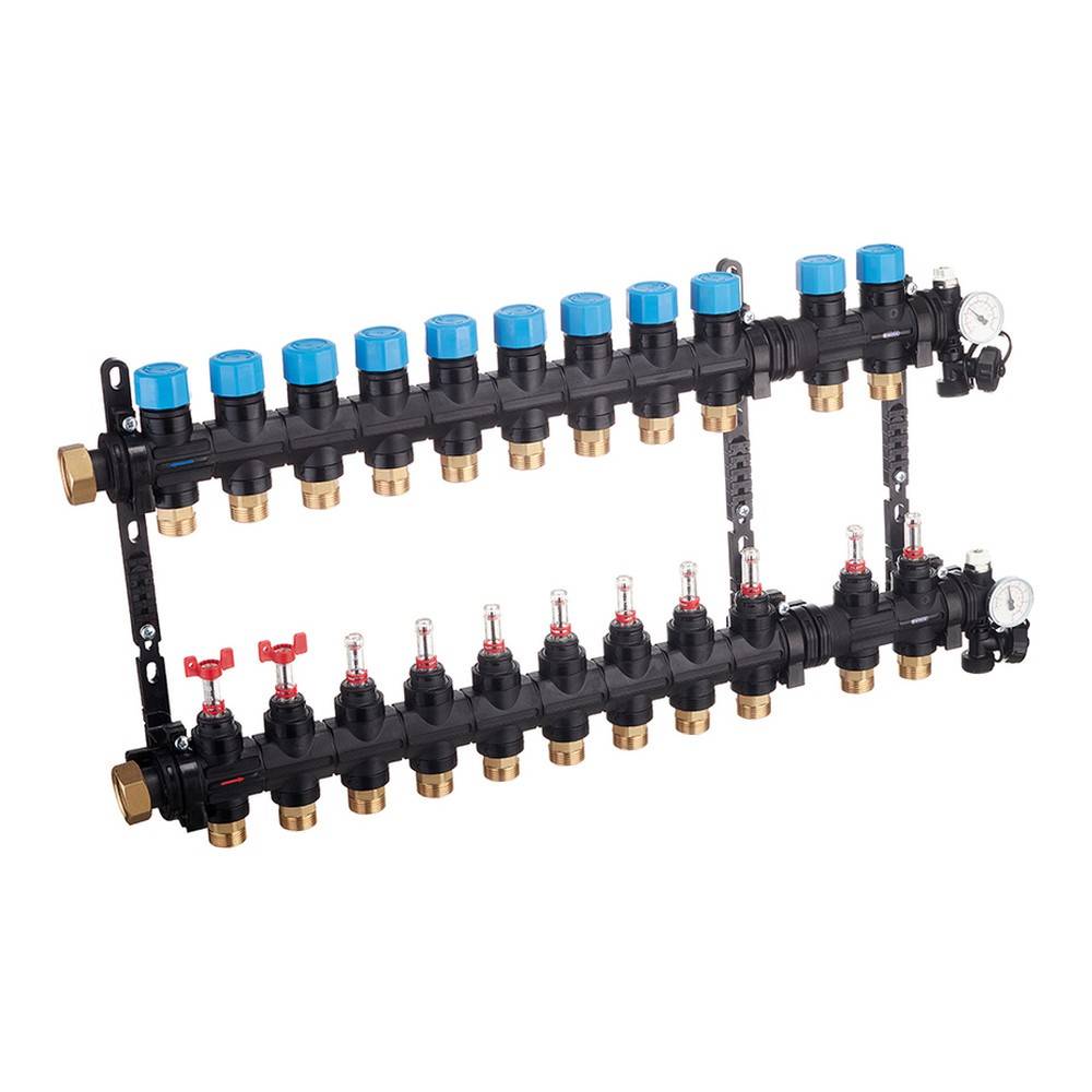 Коллекторная группа Henco MDK 1 x 11 x 3/4 EK композитная с расходомерами и термометрами MDK-11