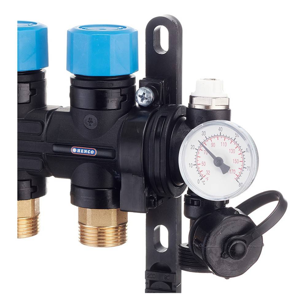 Коллекторная группа Henco MDK 1 x 11 x 3/4 EK композитная с расходомерами и термометрами MDK-11