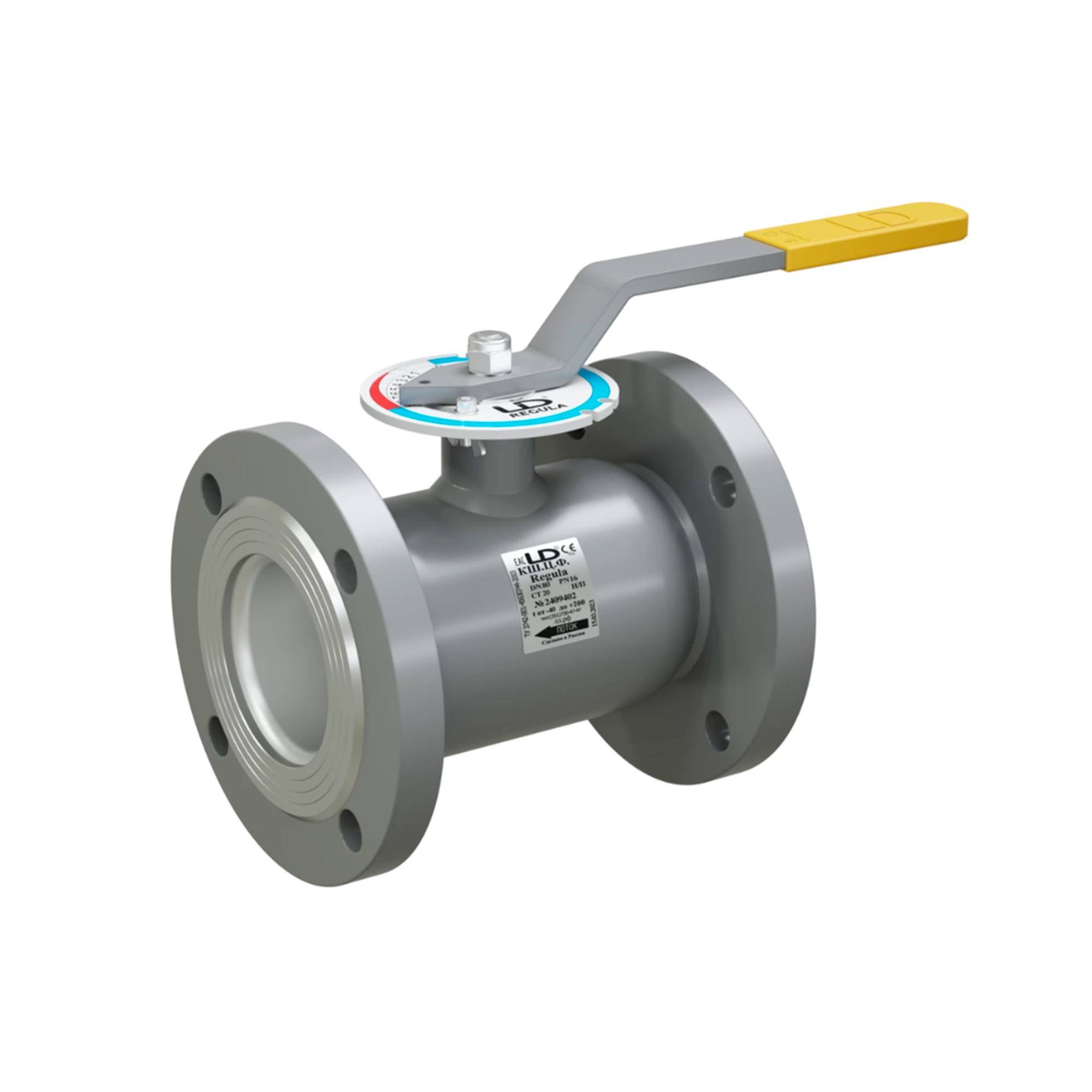 Кран шаровой LD Regula Ду 20/15 Ру 40 фланцевый неполнопроходной КШ.Ц.Ф.Regula.020/015.040.Н/П.02