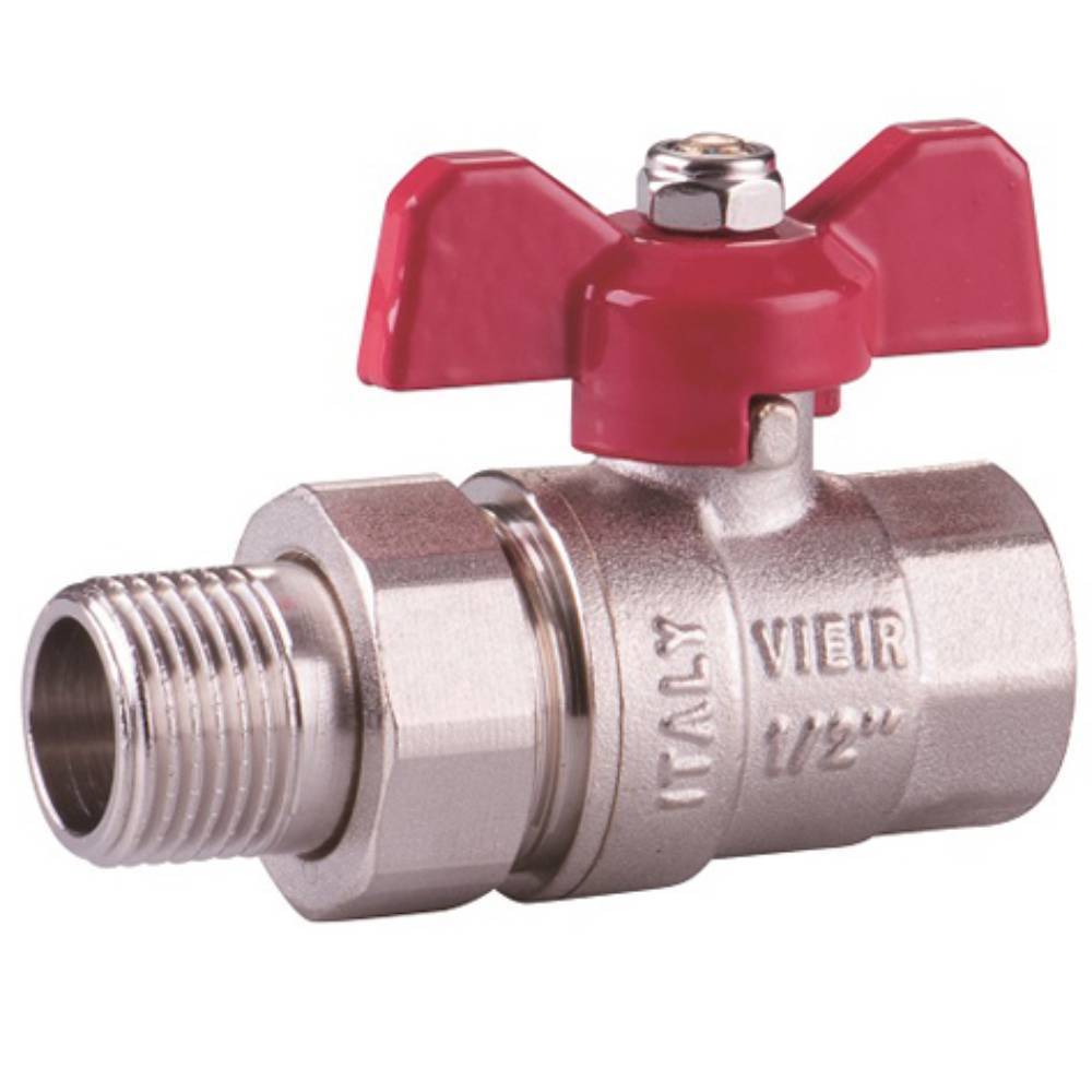 Кран шаровой ViEiR с американкой 1 1/4 дюйма НВ бабочка VR204-04