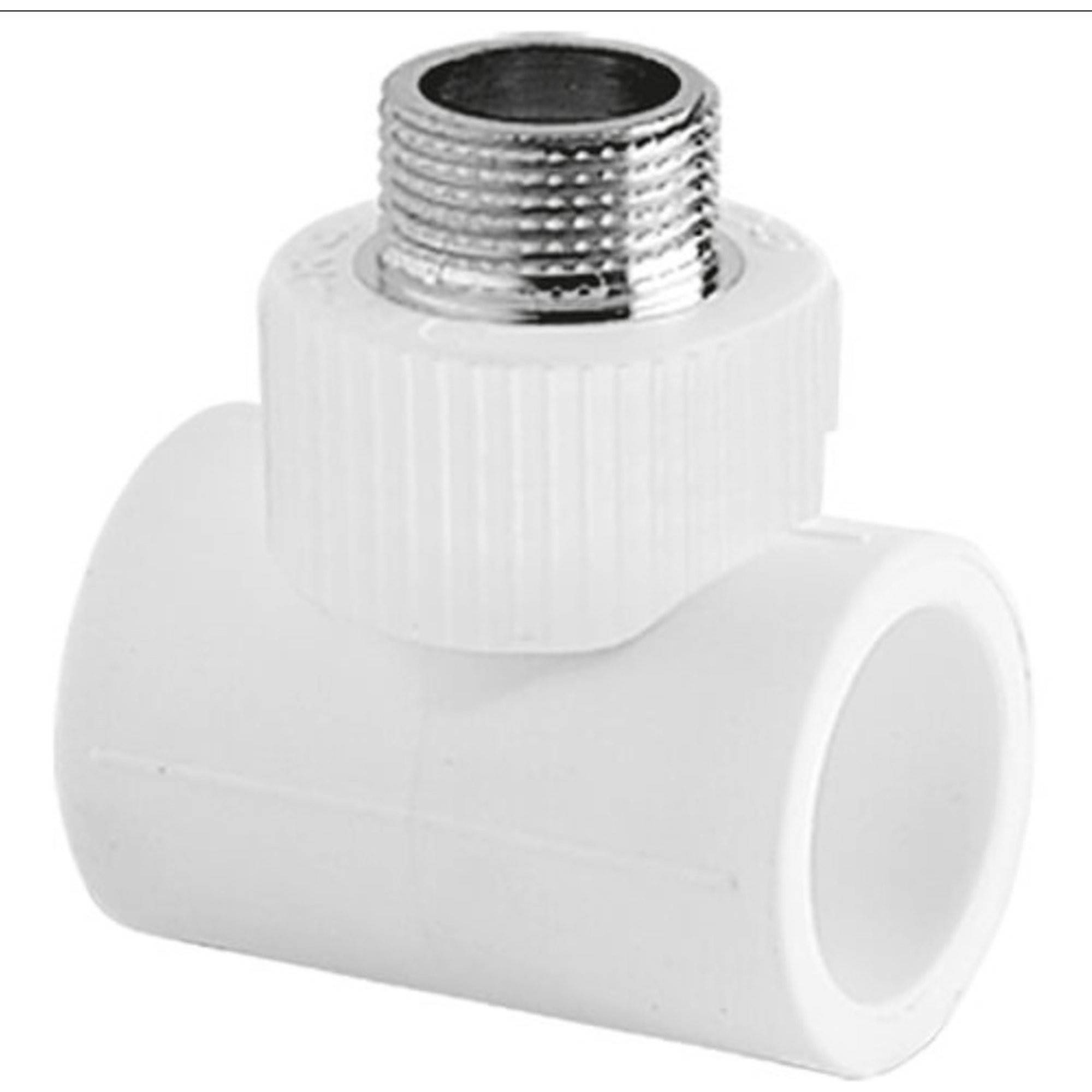 Тройник комбинированный TEBO PP-R 25х1/2 НР белый 030043404