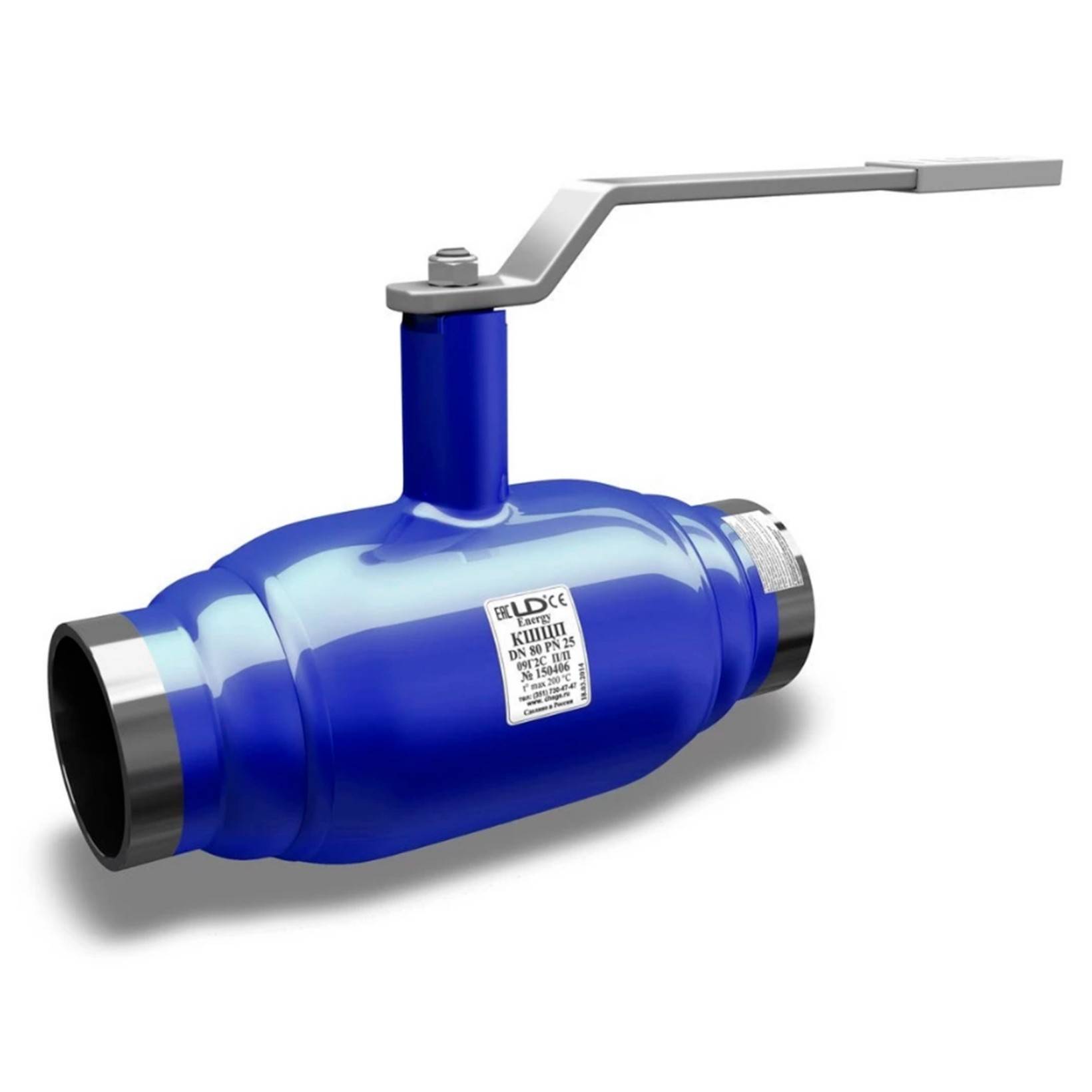 Кран шаровой стальной приварной LD Energy Ду 65 Ру 25 полнопроходной 1523160