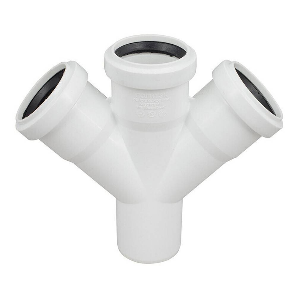 Крестовина одноплоскостная Политэк 50x50x50 мм 45° бесшумная 20505045