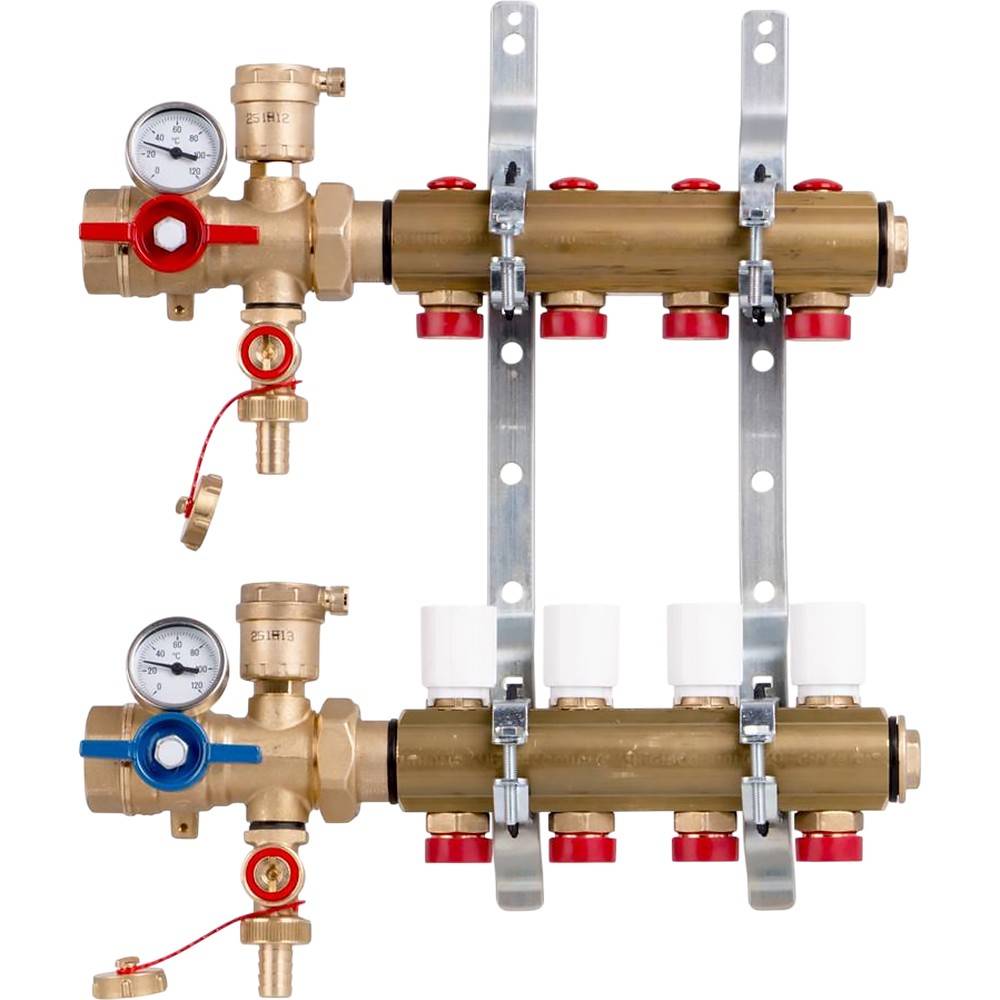 Комплект коллекторного узла Giacomini 1 x 18 на 4 выхода R553DK104