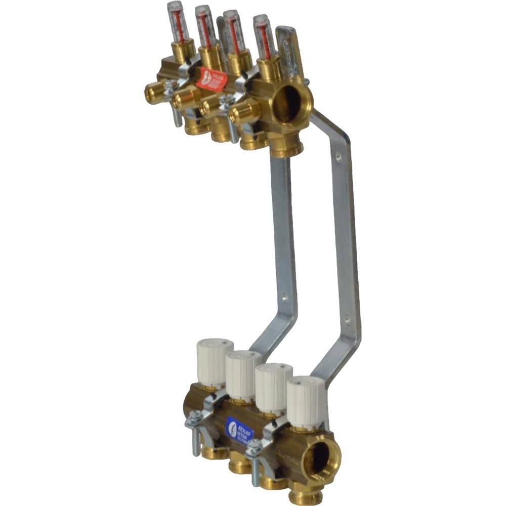 Комплект коллекторного узла Giacomini 1 x 3/4E на 4 выхода R553KY064