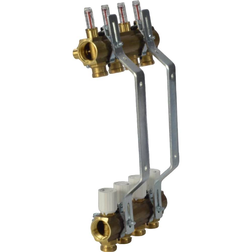 Комплект коллекторного узла Giacomini 1 x 3/4E на 4 выхода R553KY064