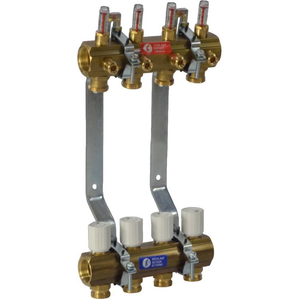 Комплект коллекторного узла Giacomini 1 x 3/4E на 4 выхода R553KY064