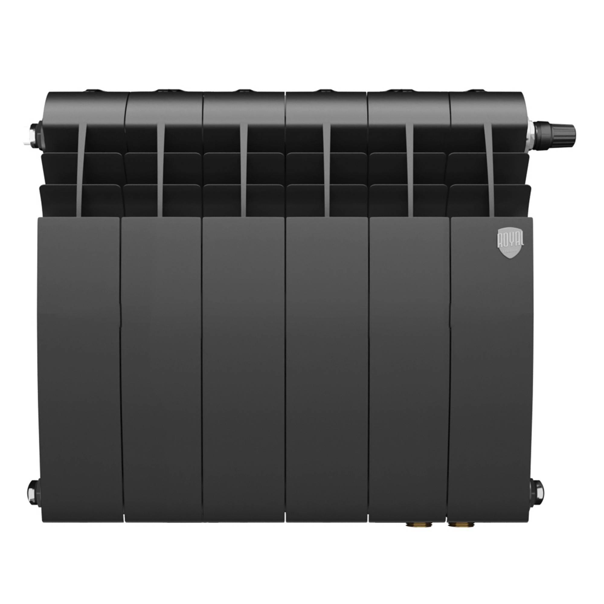 Радиатор биметаллический Royal Thermo BILINER 350 Noir Sable 6 секций нижнее подключение НС-1682262