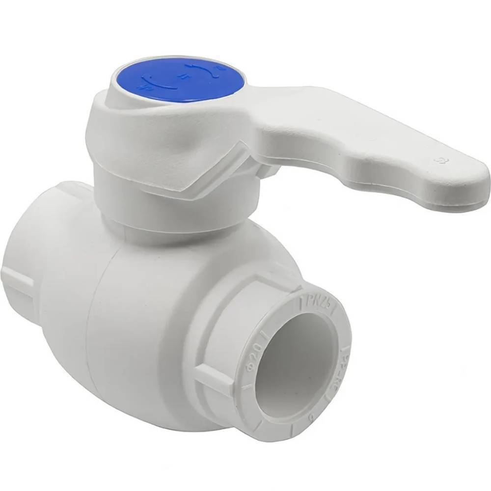 Кран шаровой THERMOLIGHT PP-R 20 мм с ручкой белый UPF 005 20 00 00 W
