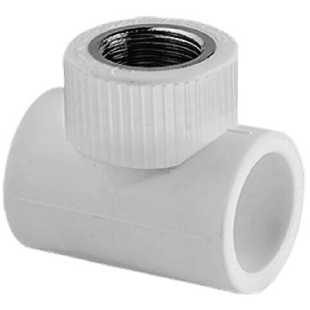 Тройник комбинированный TEBO PP-R 25x1/2 дюйма ВР серый 031043303