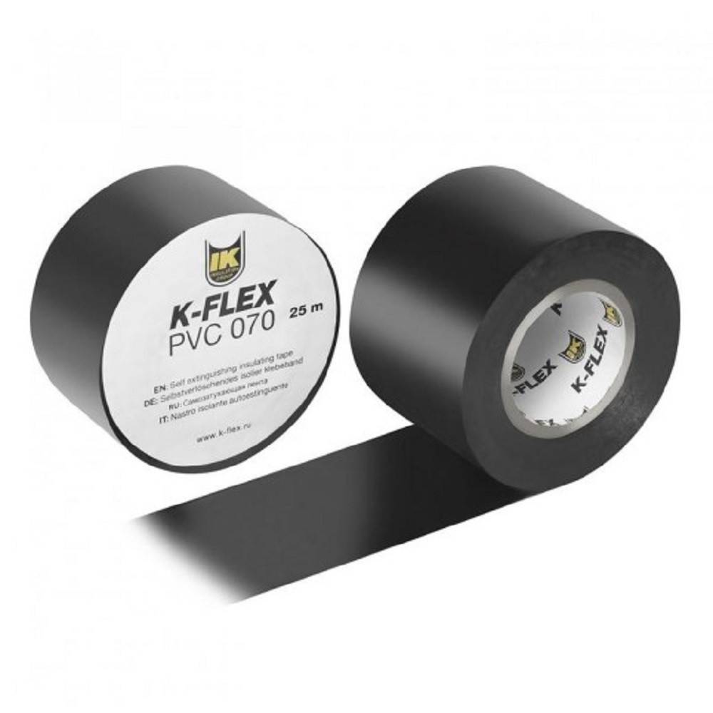 Лента ПВХ самоклеящаяся K-FLEX PVC AT 070 черная 50 мм х 25 м 850CG020002