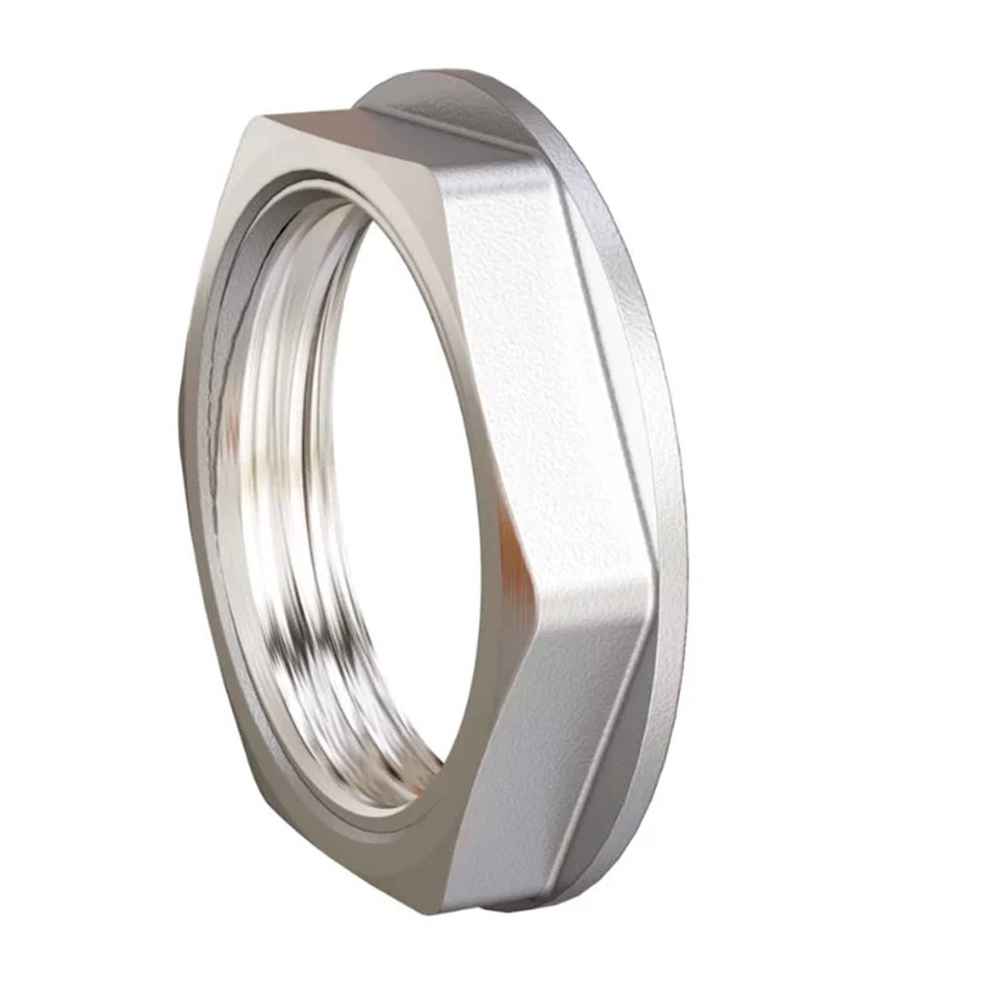 Контргайка LD DN15 ВР латунная никелированная LD.060.015.N