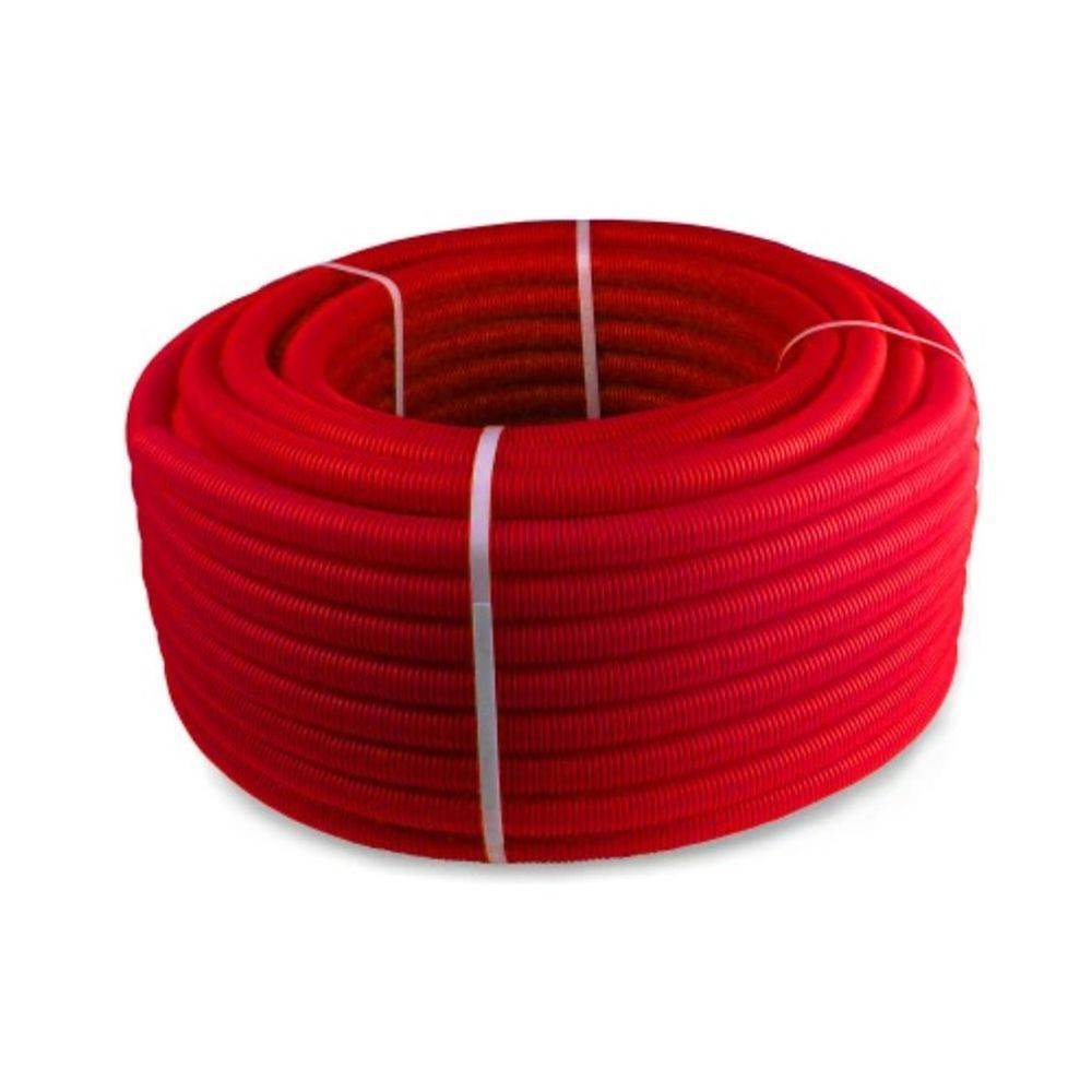 Труба ПНД гофрированная RTP 20 мм внутр. d18 мм красная 50 м 1435295