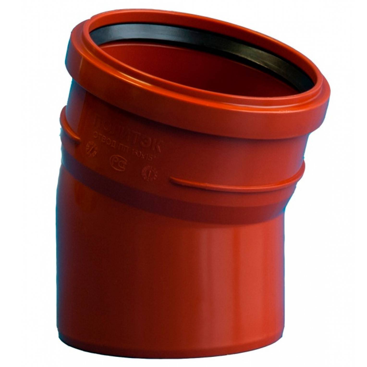 Отвод для наружной канализации Политэк 160/15° 100001615