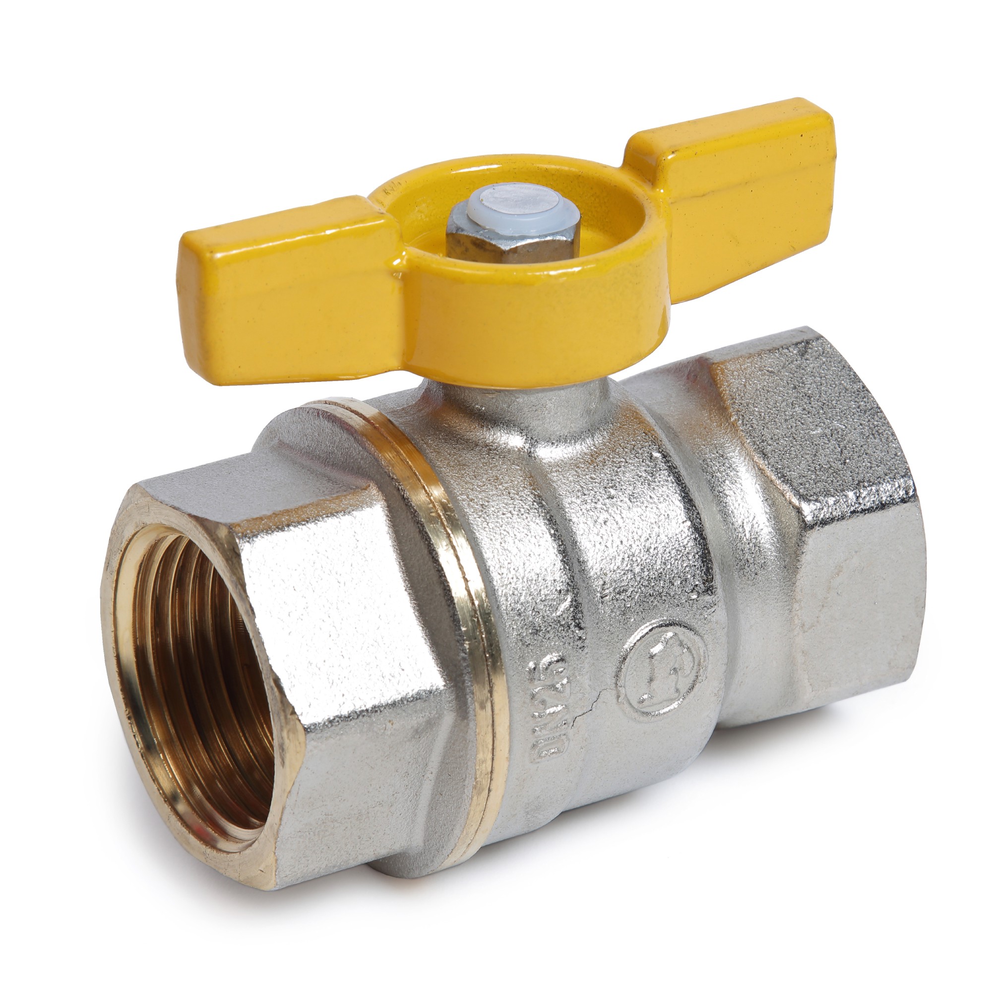 Кран шаровой Giacomini R731G 3/4 ВР-ВР для газа полнопроходной бабочка R731GAX004