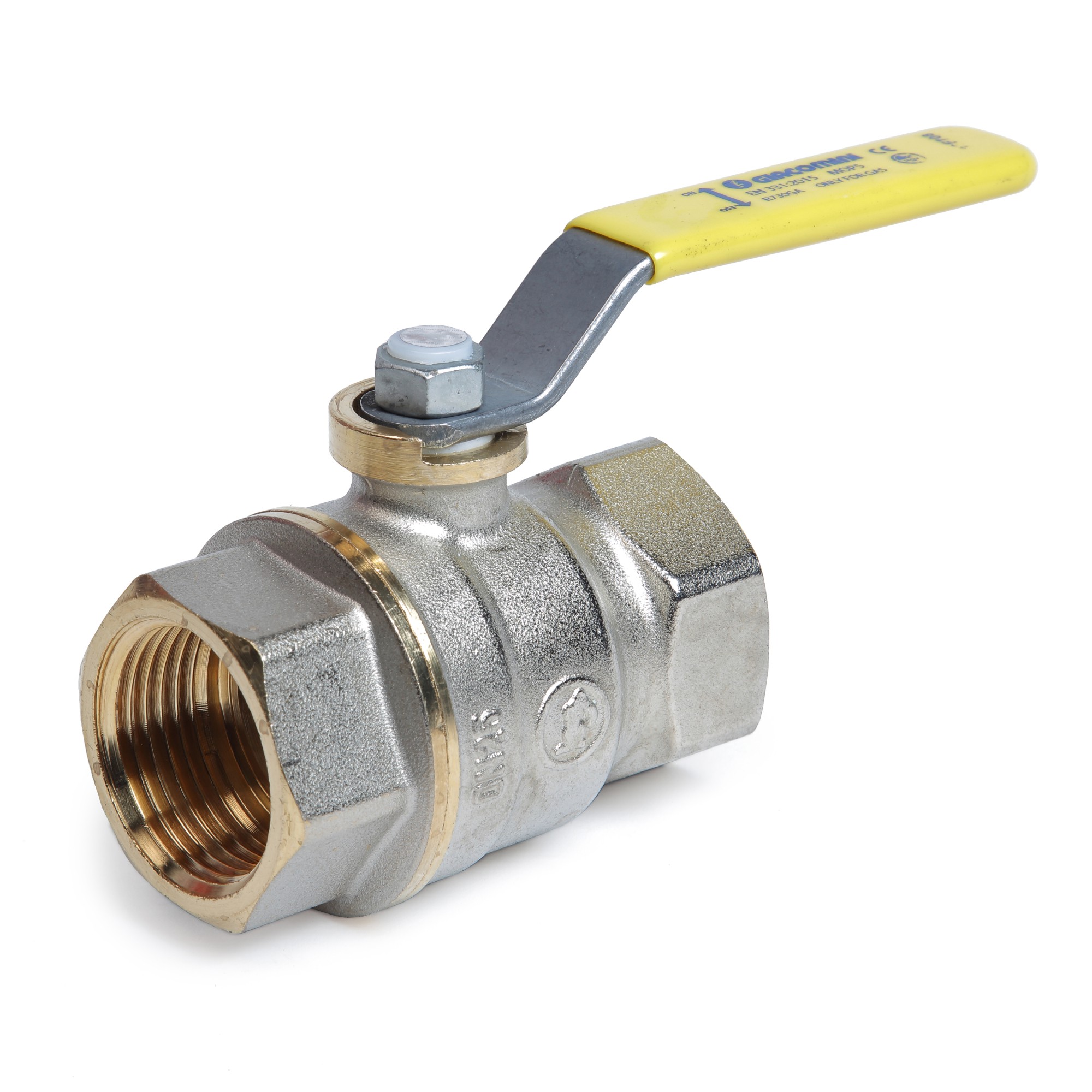 Кран шаровой Giacomini R730G 3/8 ВР-ВР для газа полнопроходной рычаг R730GAX002