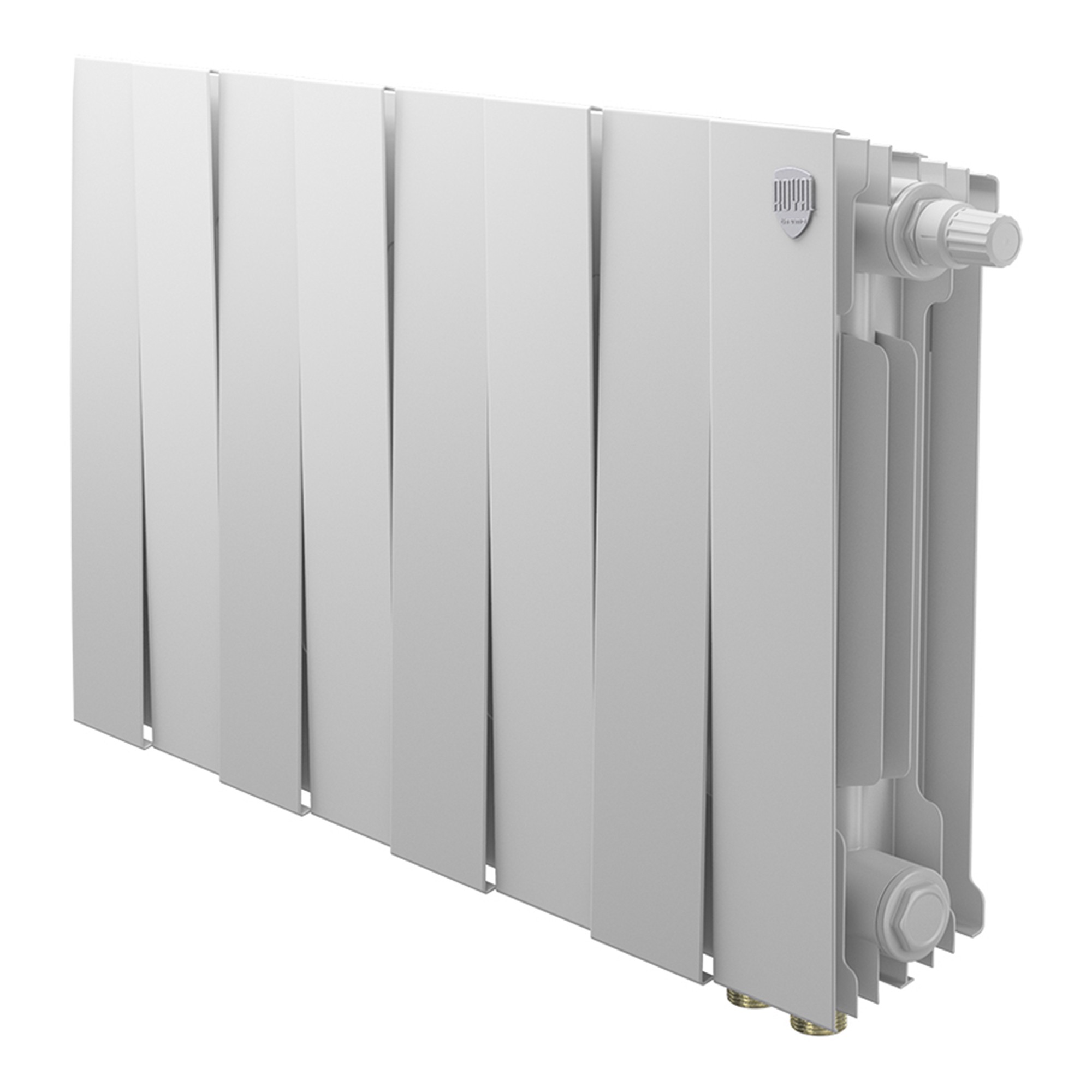 Радиатор биметаллический Royal Thermo PianoForte 300 8 секций нижнее подключение белый 1682339