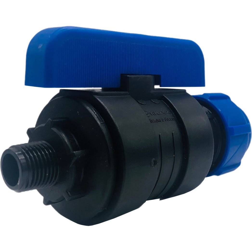 Кран шаровой компрессионный Valfex цанга-наружная резьба 32x1/2 1425605